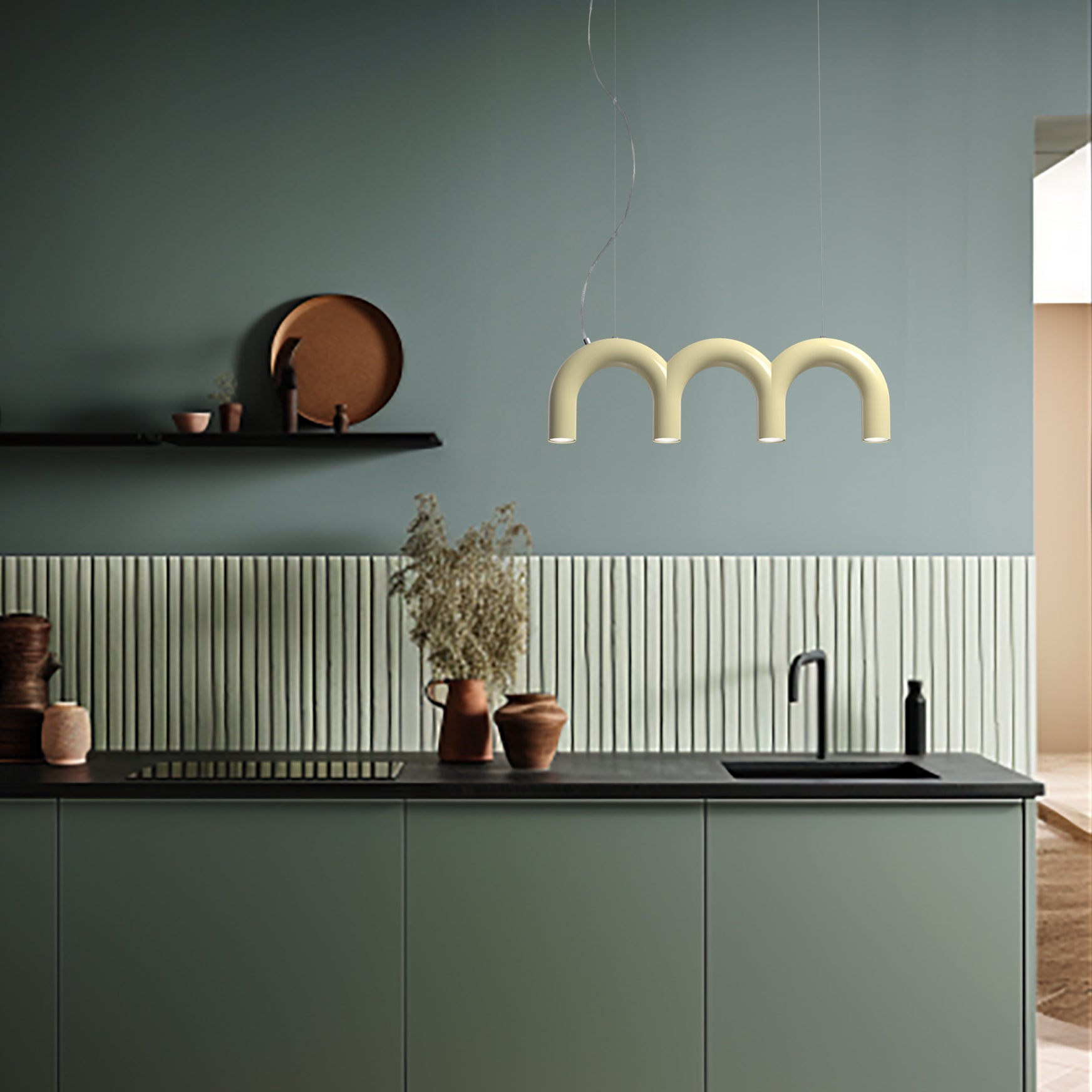 ARCH TRIPLETTE pendant lamp beige