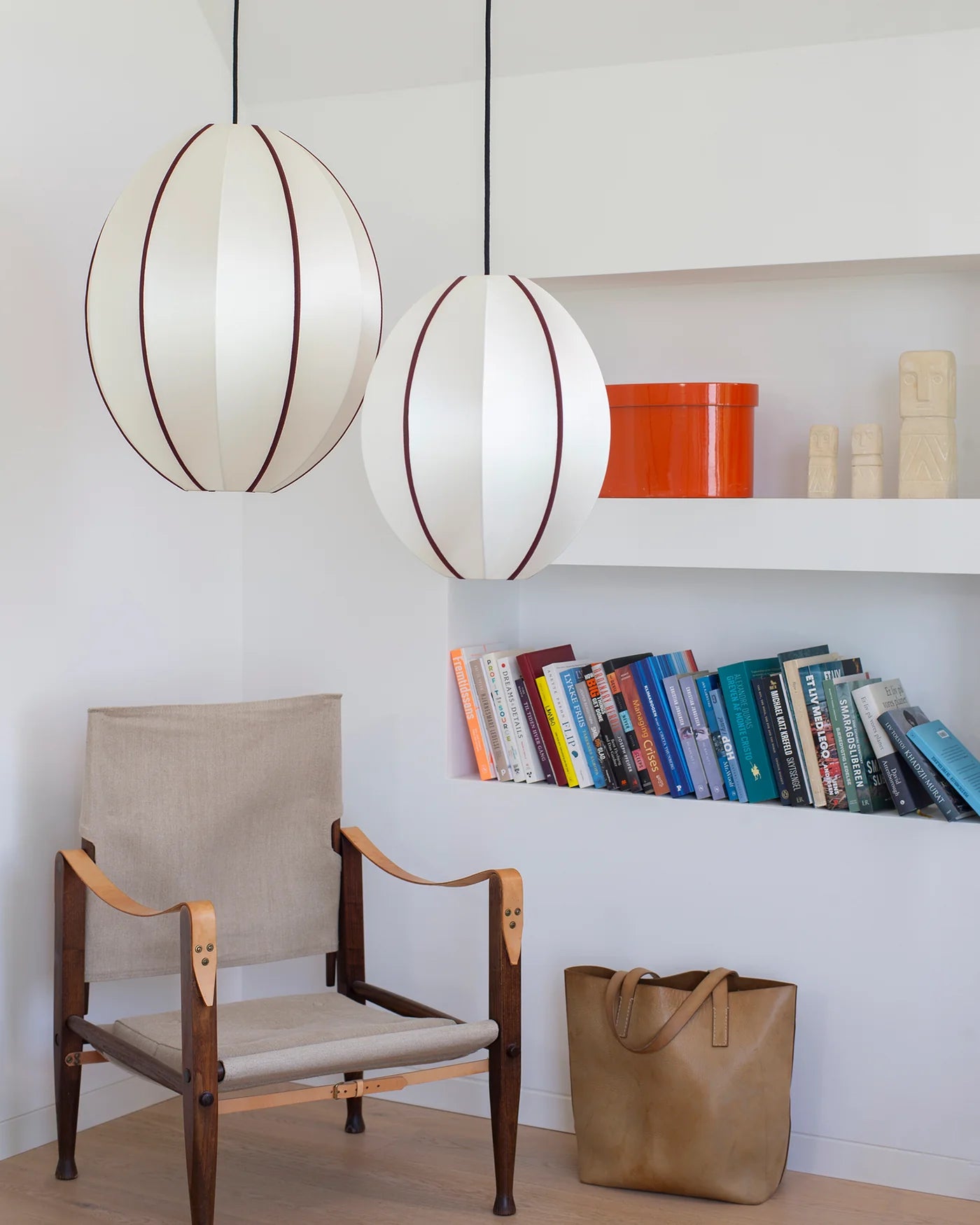 Abažúr OVAL zlomená biela s bordovou