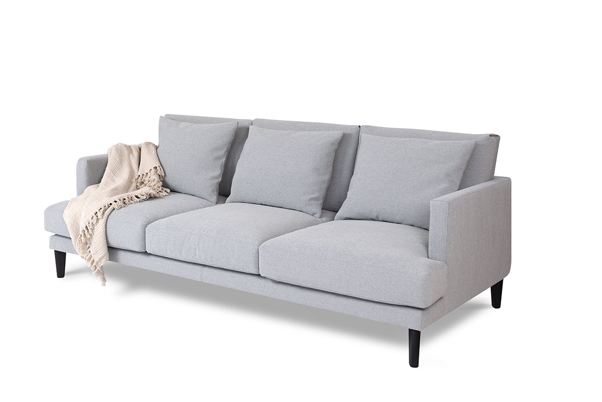 PARADISE upholstered sofa with an oak base