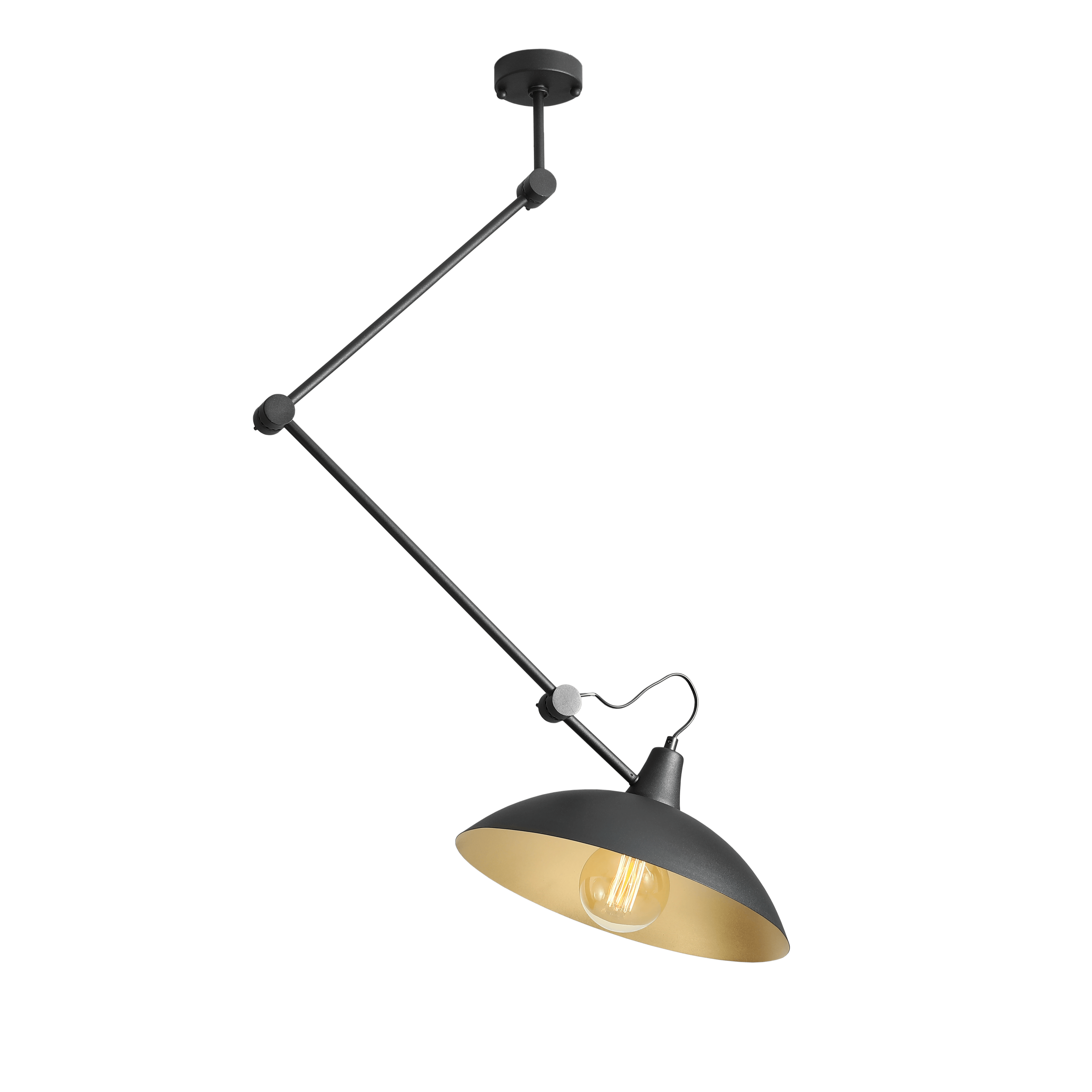 Plafon MELOS czarny ze złotym wykończeniem Artera Eye on Design