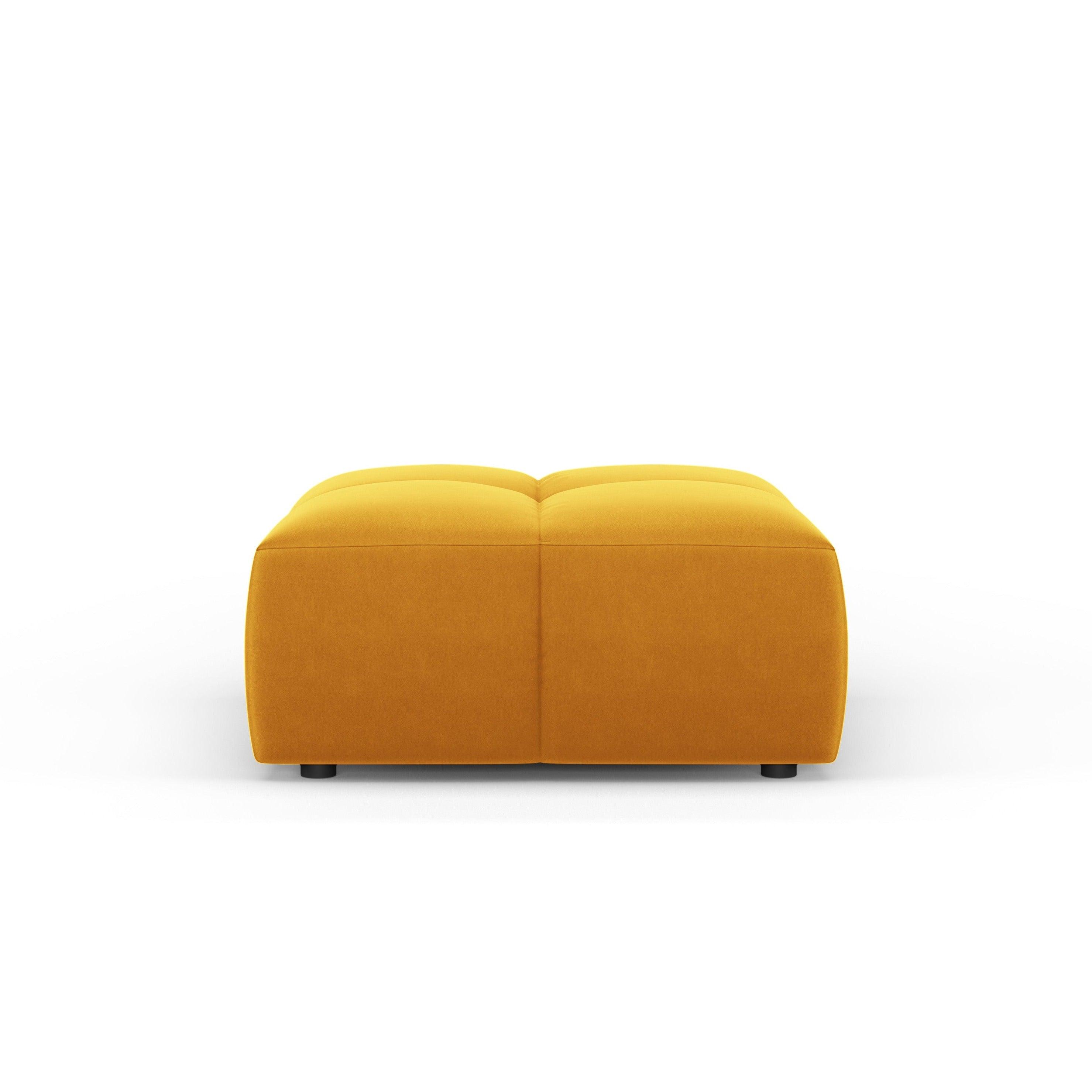 Podnóżek aksamitny FRANCESCA żółty Milo Casa Eye on Design