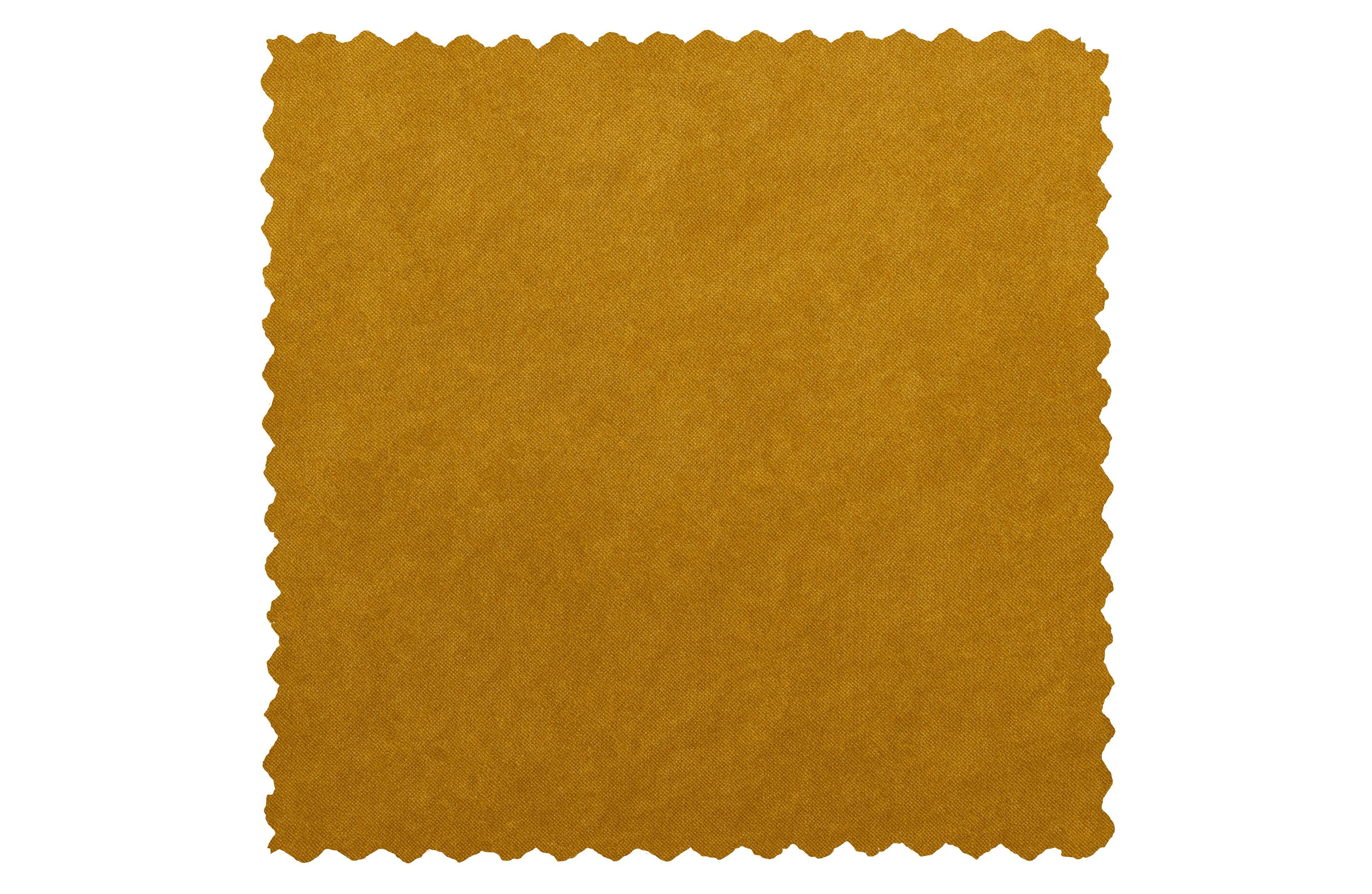 Podnóżek aksamitny ROCCO musztardowy Woood Eye on Design