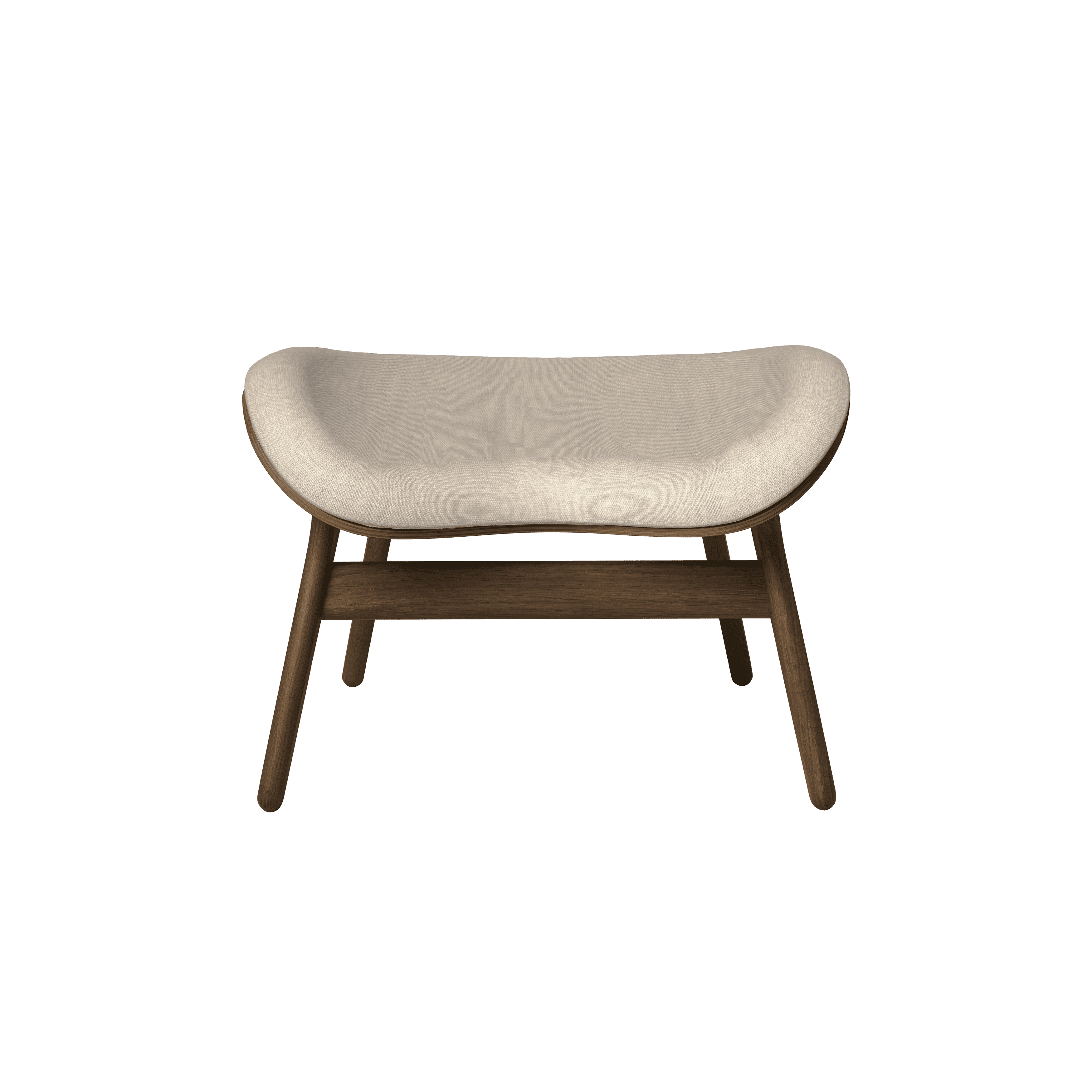 Podnóżek CONVERSATION PIECE beżowy z ciemno dębową podstawą UMAGE Eye on Design