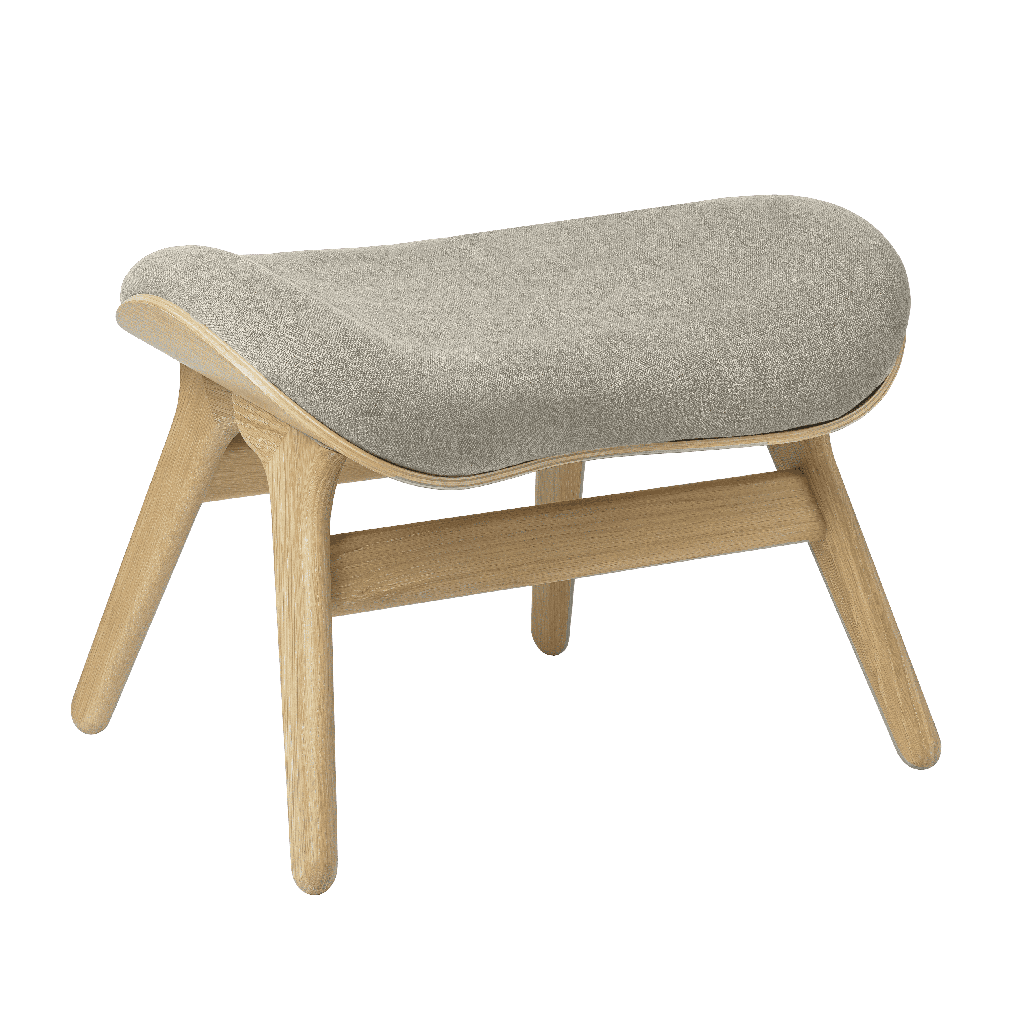 Podnóżek CONVERSATION PIECE beżowy z dębową podstawą UMAGE Eye on Design