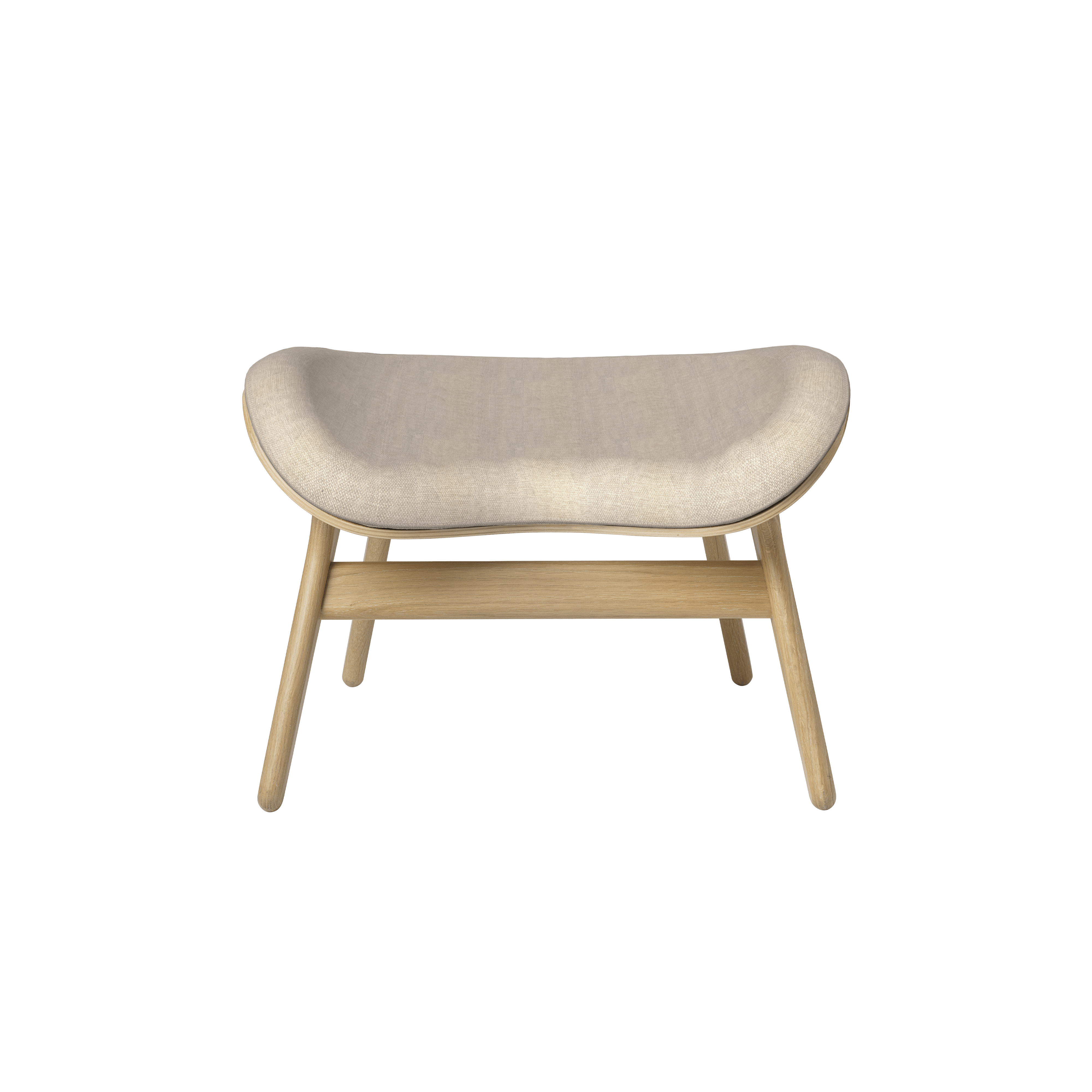 Podnóżek CONVERSATION PIECE beżowy z dębową podstawą UMAGE Eye on Design