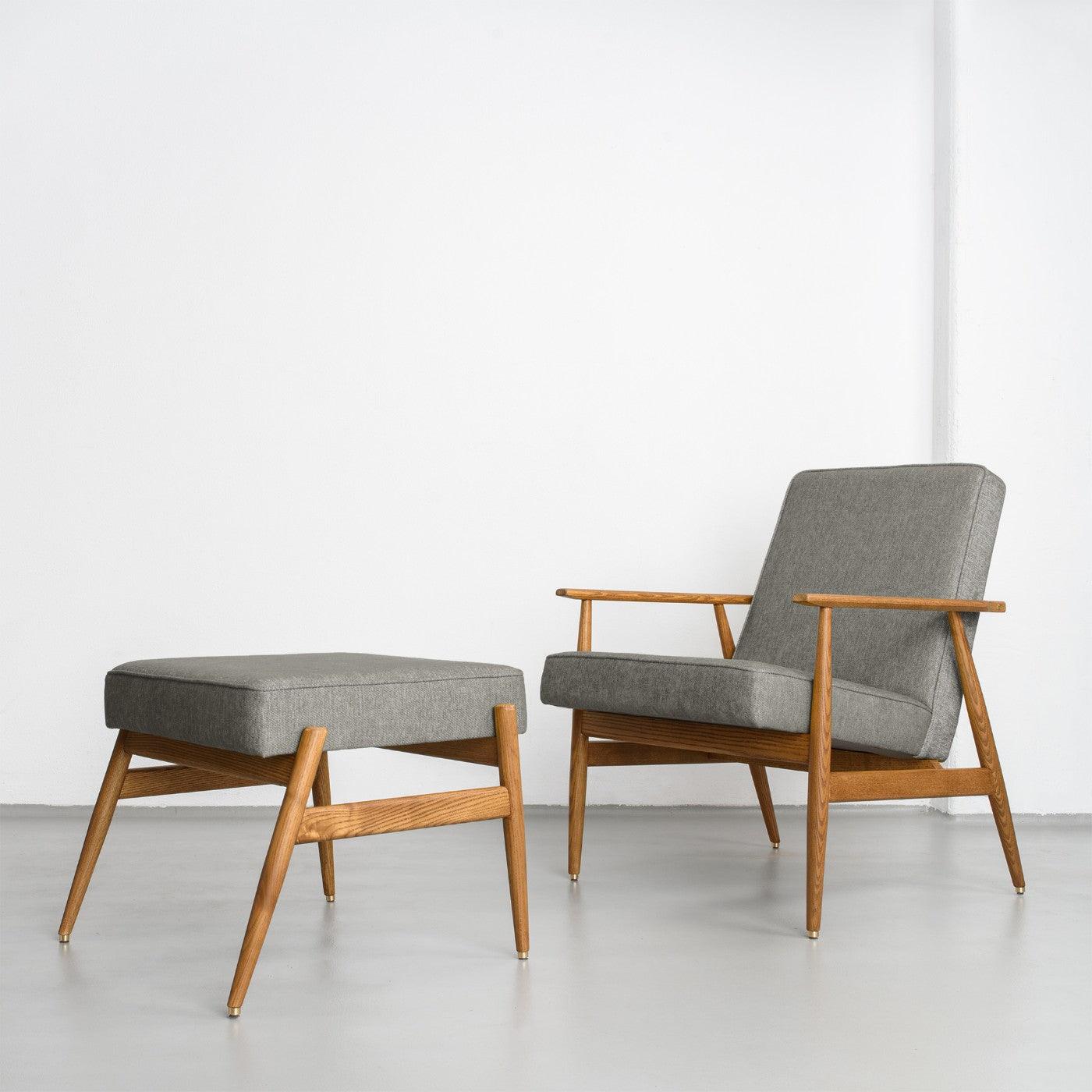 Podnóżek FOX żółty w tkaninie Boucle Mustard 366 concept Eye on Design