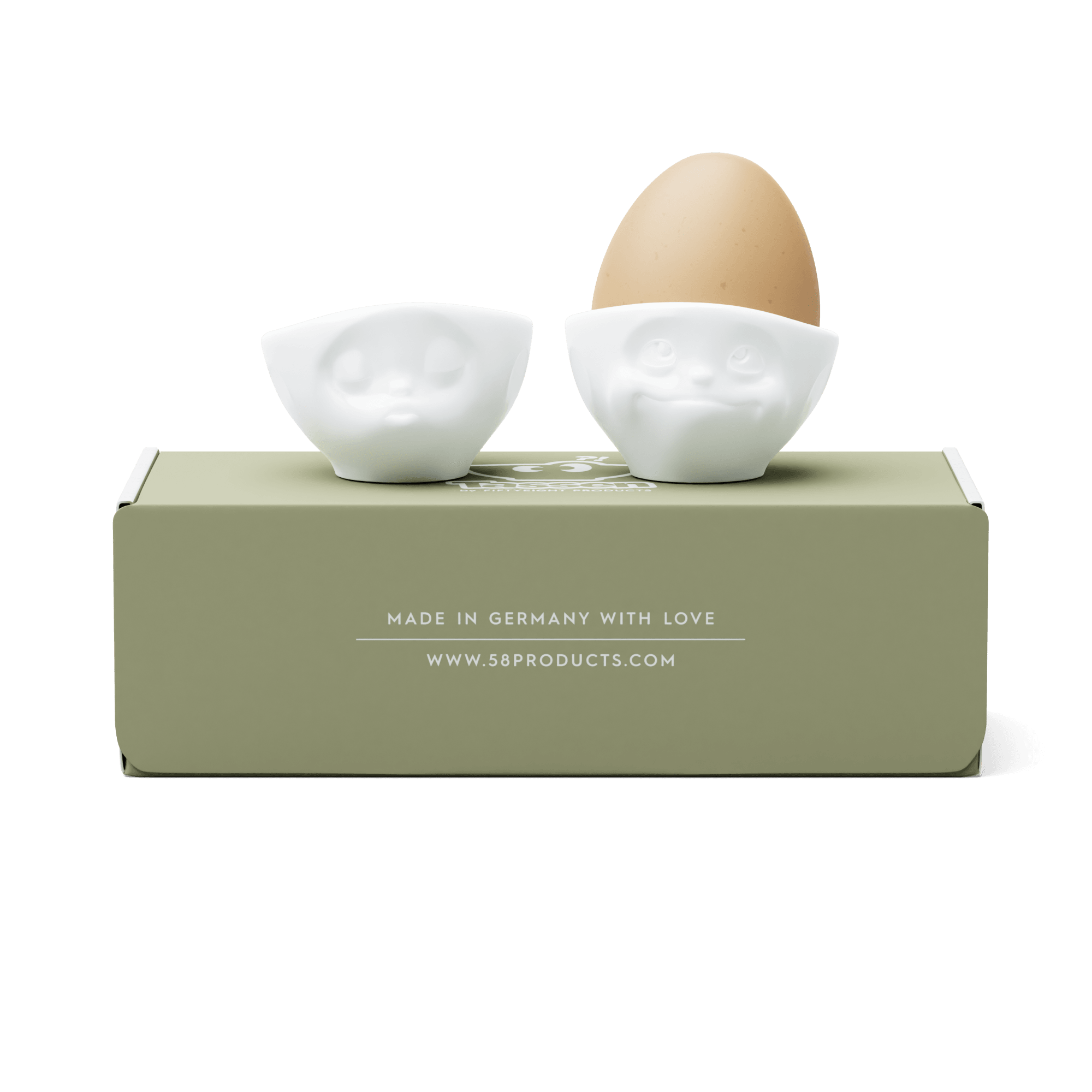 Podstawki do jajek KISSING & DREAMY biały 58products Eye on Design