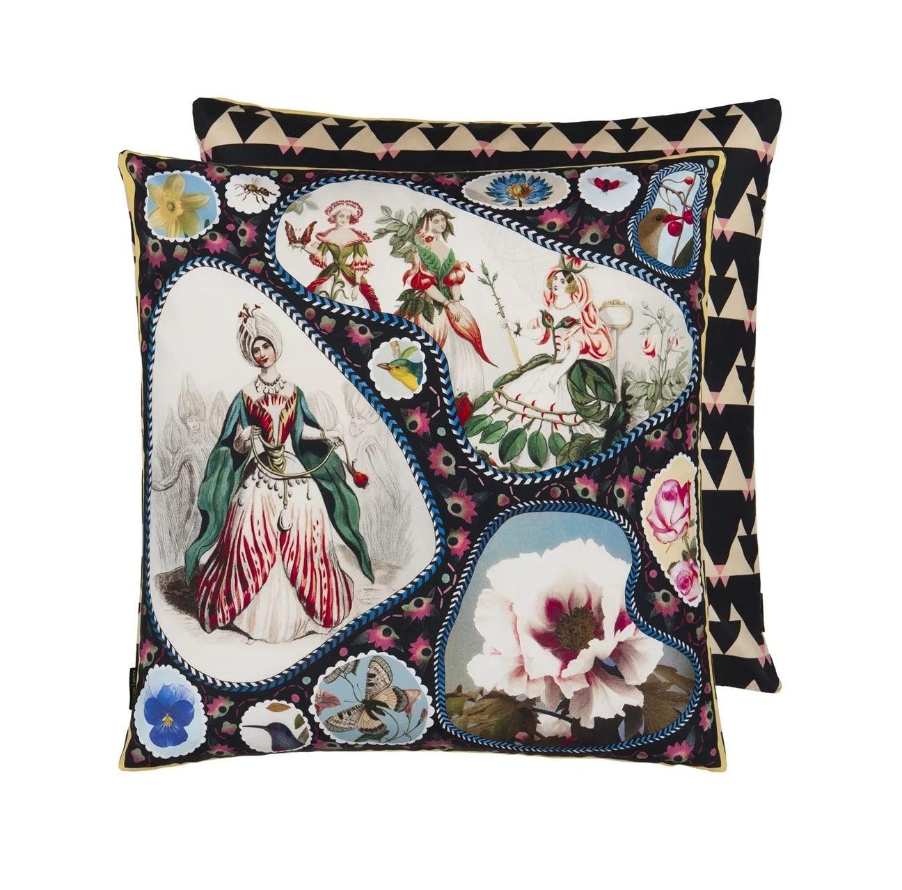 Poduszka dwustronna LE JARDIN FEERIQUE bawełniana satyna Christian Lacroix Eye on Design