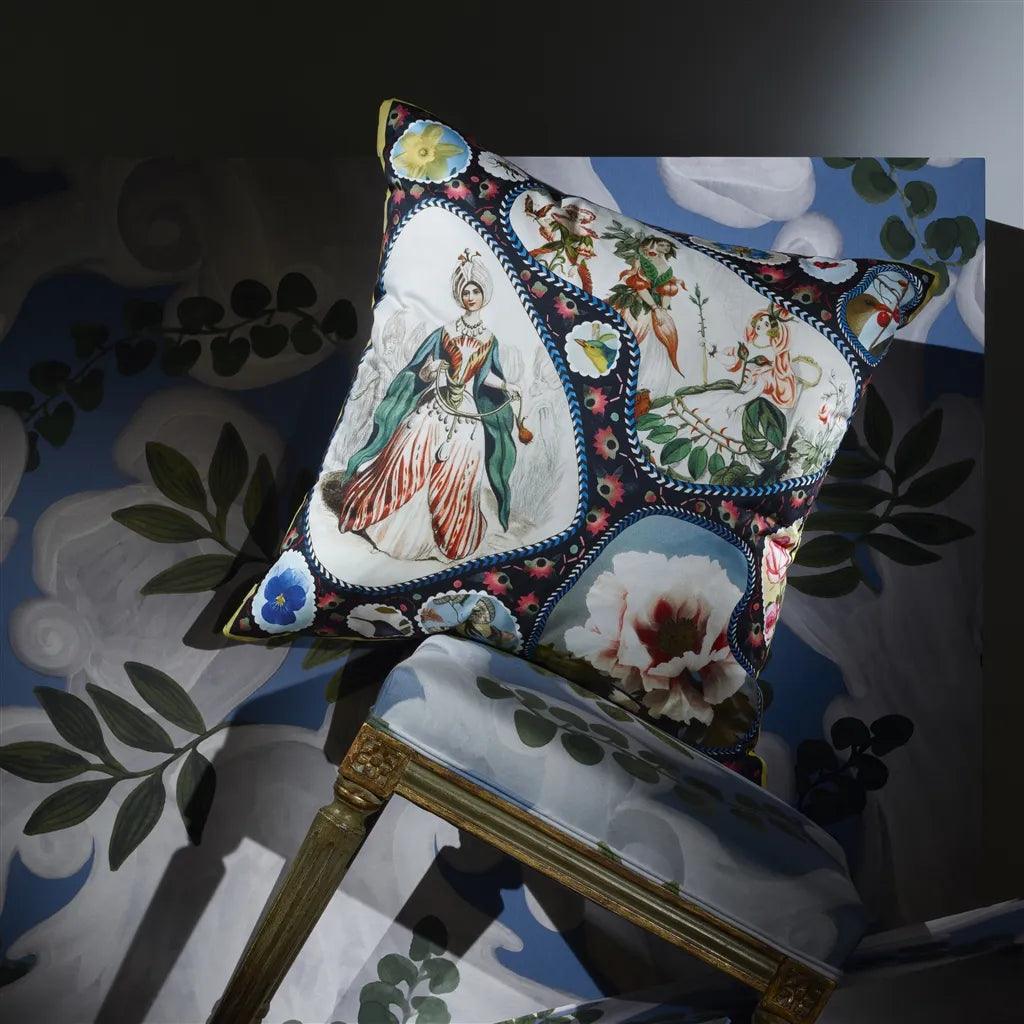 Poduszka dwustronna LE JARDIN FEERIQUE bawełniana satyna Christian Lacroix Eye on Design