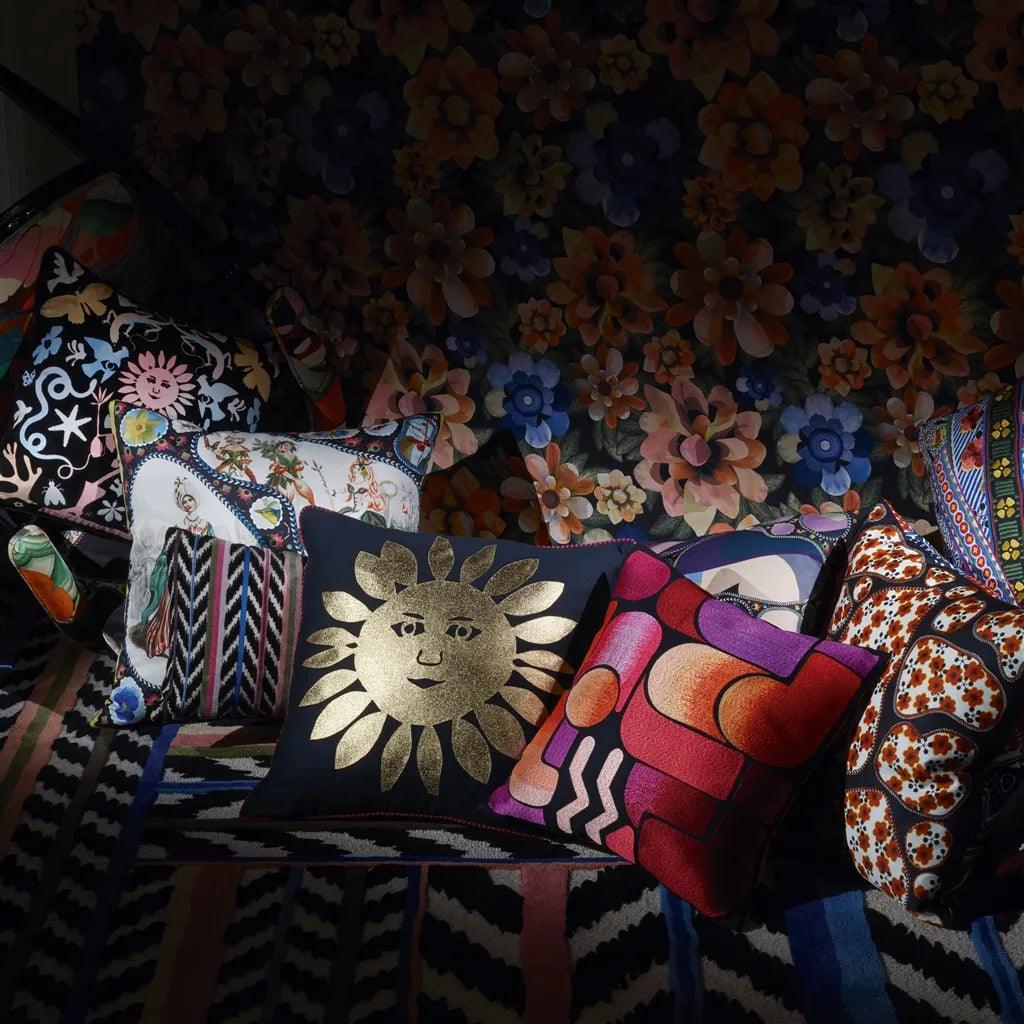 Poduszka dwustronna OMNITRIBE AZUR bawełniana satyna Christian Lacroix Eye on Design