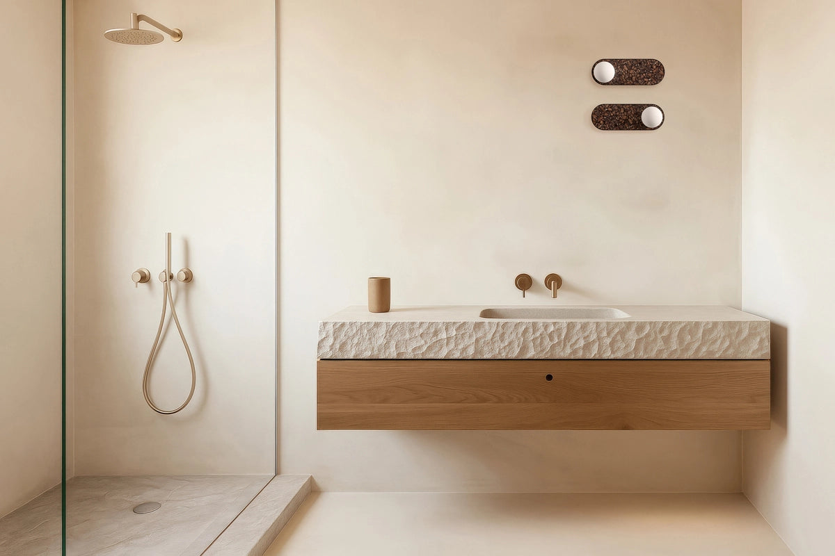 Oval wall lamp LEGRA brown