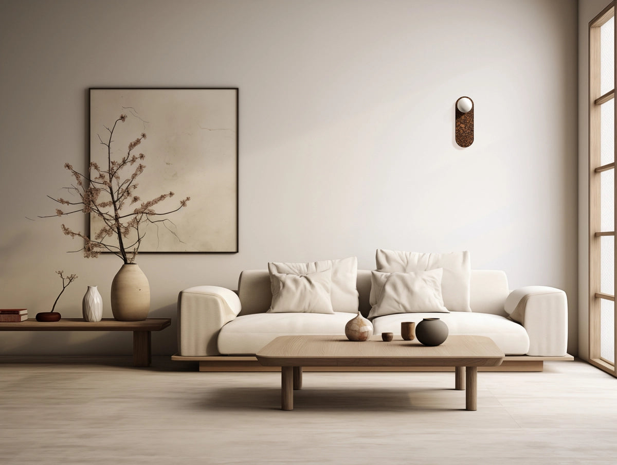 Oval wall lamp LEGRA brown