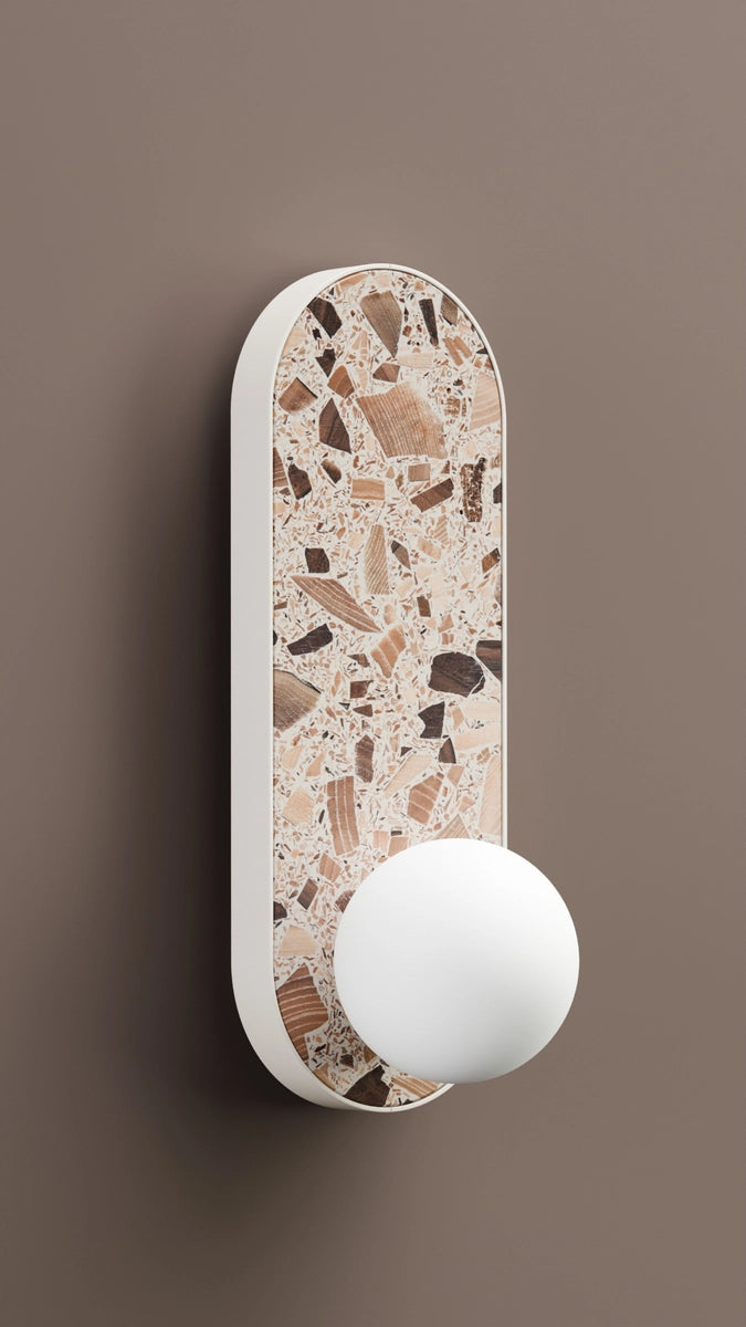 Ovalná nástenná lampa LEGRA krémová