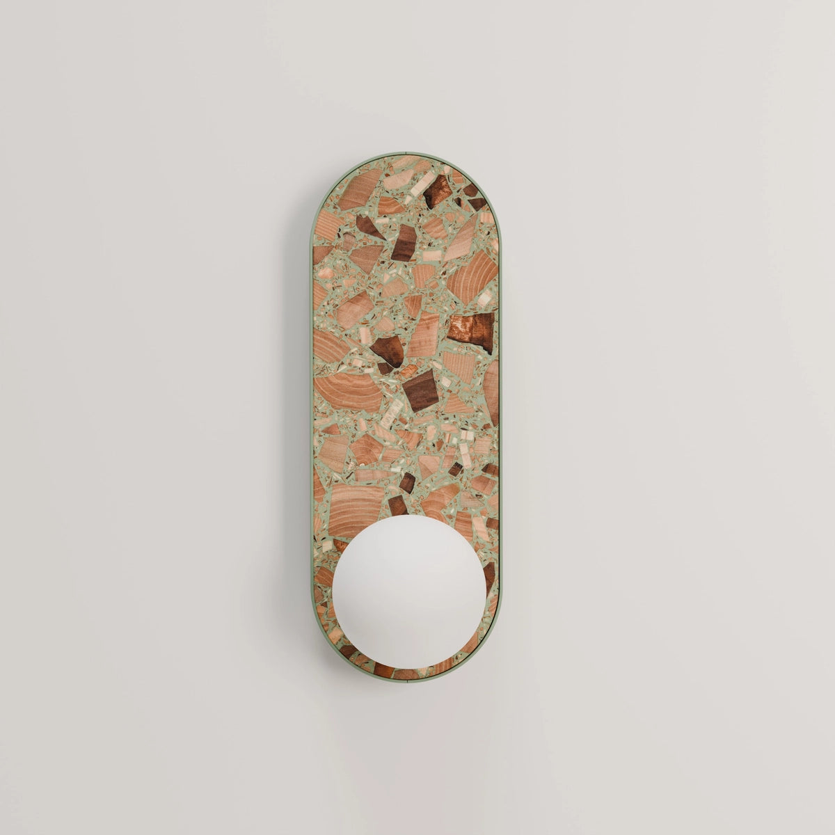 Oval wall lamp LEGRA sage