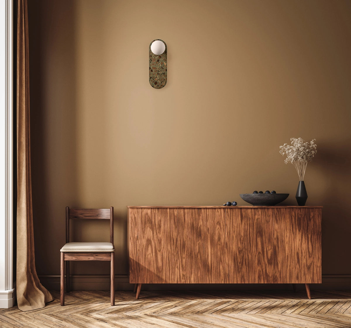 Oval wall lamp LEGRA sage