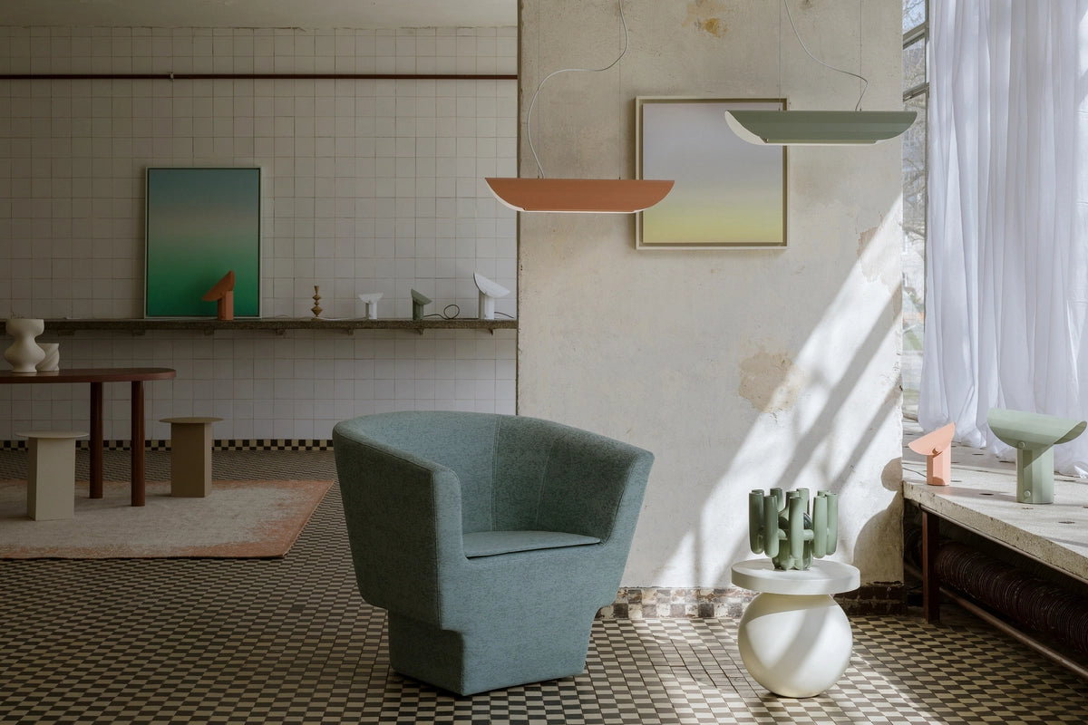 Závesná lampa APOLIN zlomená ružová