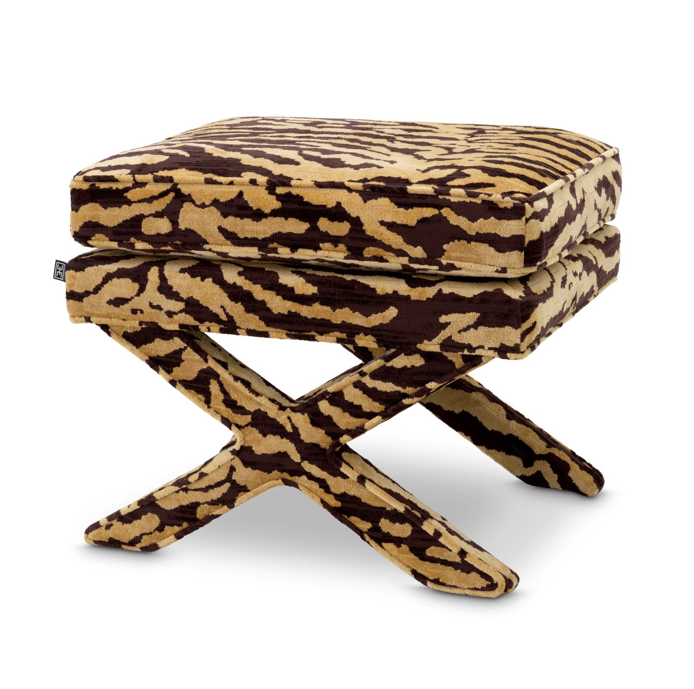 Taburet CORDOBA hnedý tiger