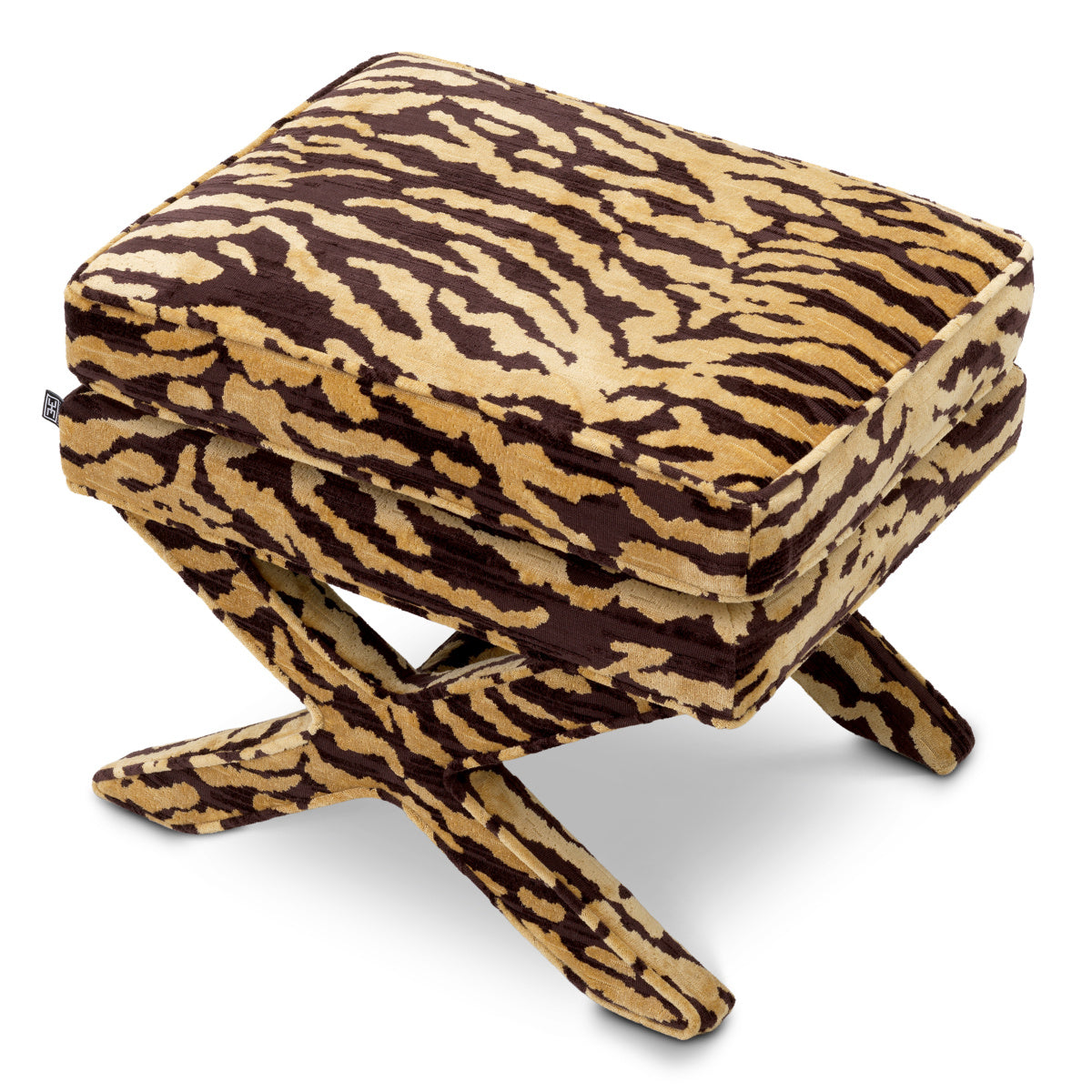 Taburet CORDOBA hnedý tiger