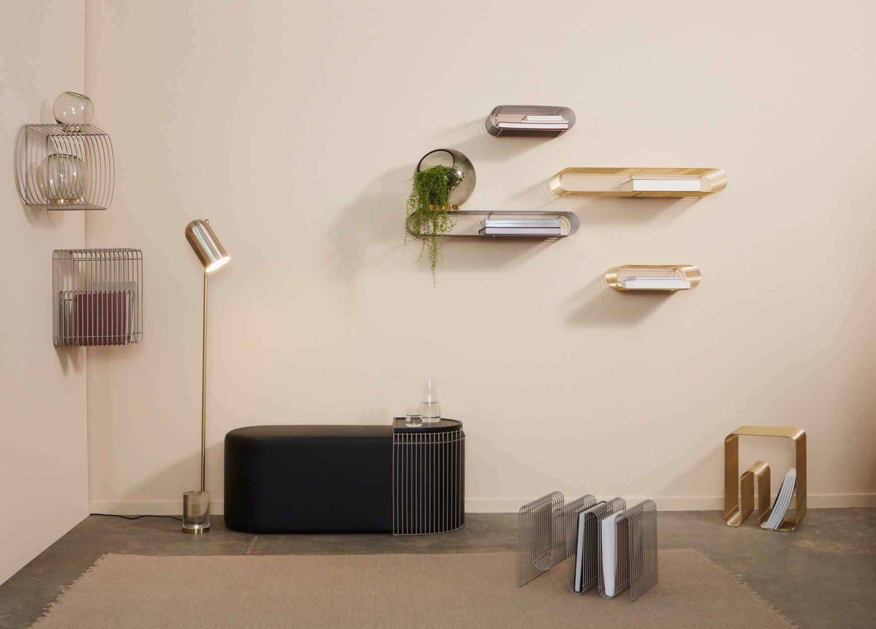 Półka ścienna CURVA złoty AYTM Eye on Design