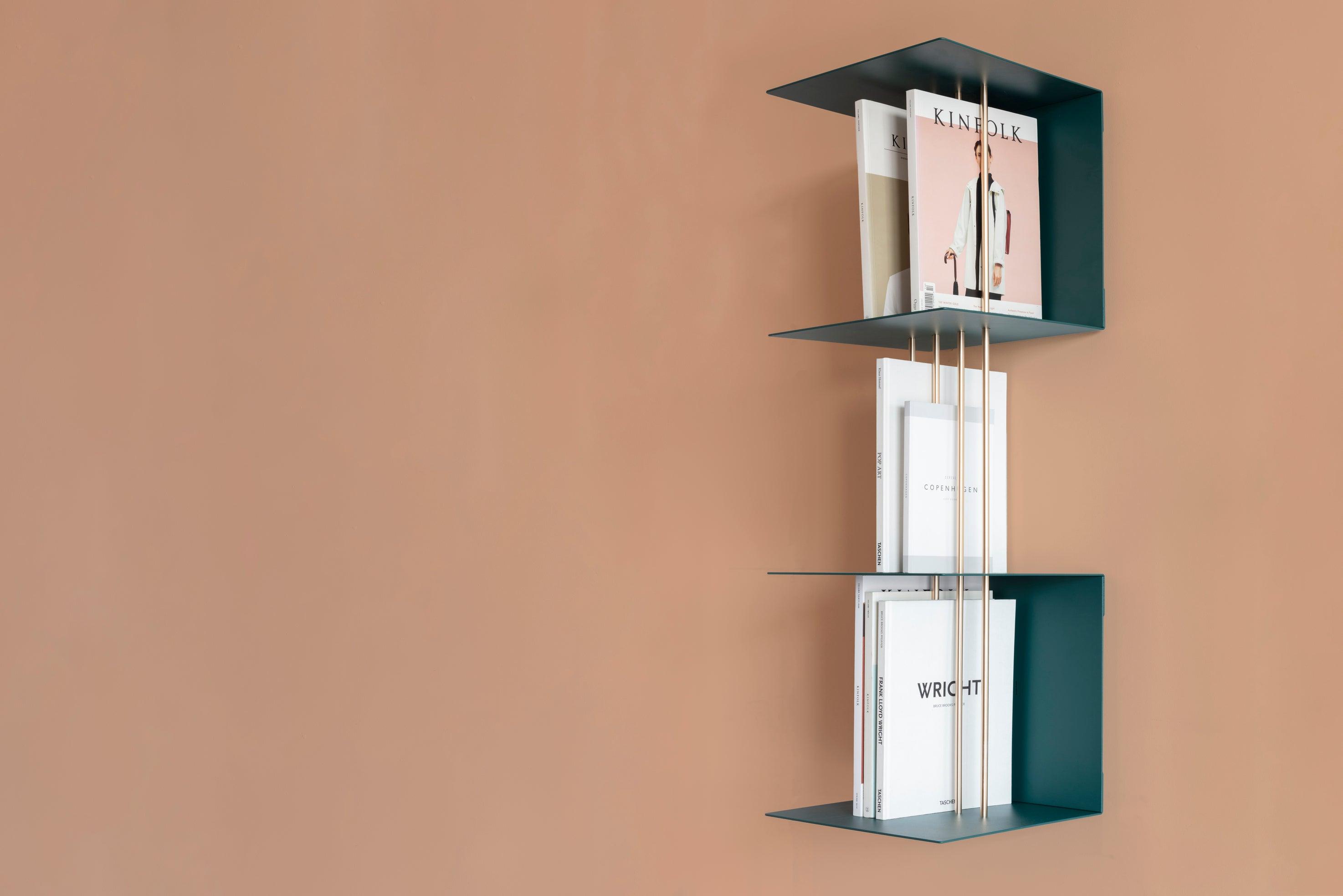 Półka TEASER niebieski ze złotym UMAGE Eye on Design