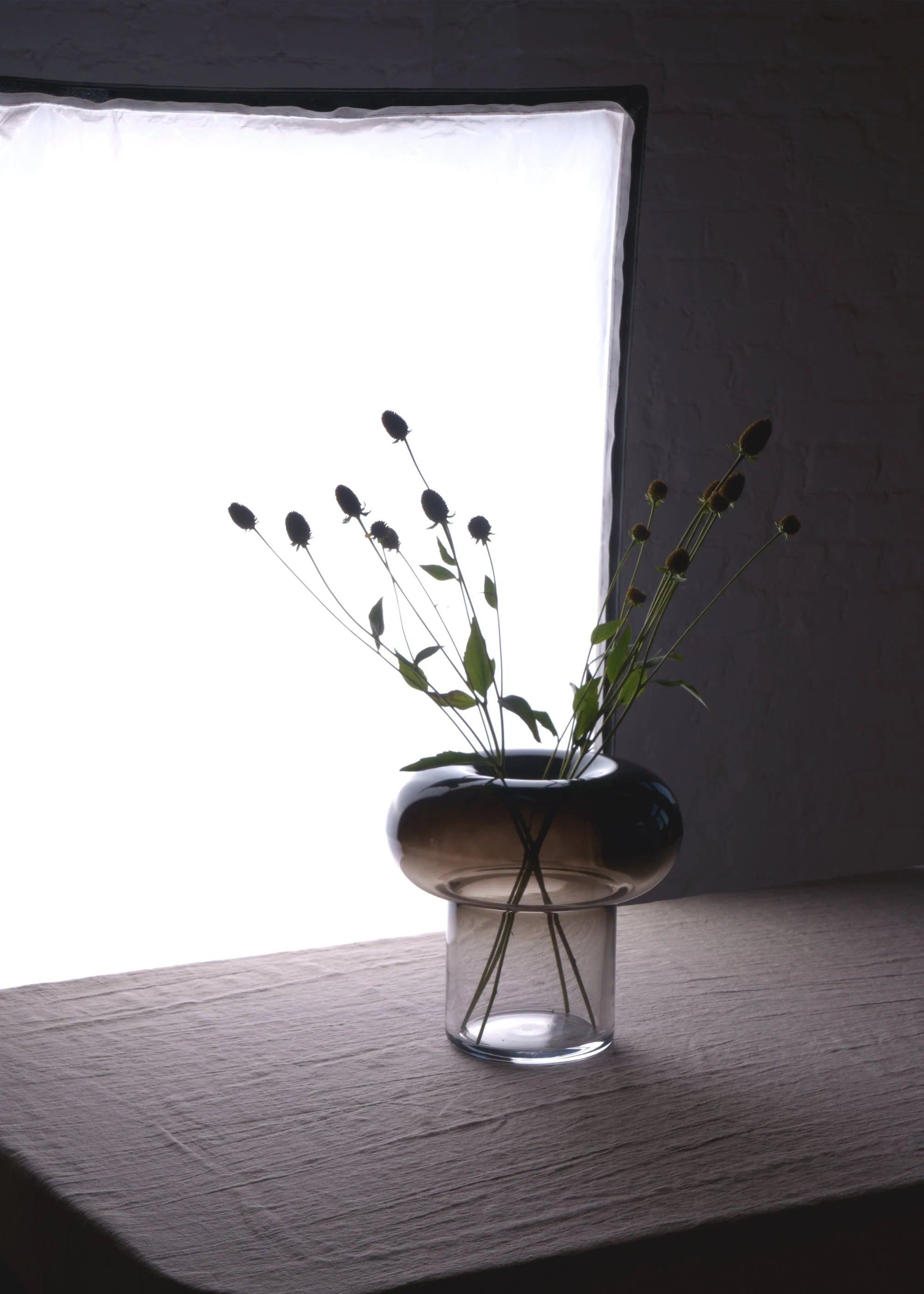ORIO vase black blown glass
