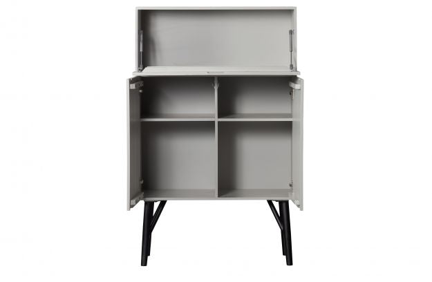 Barek CARVED gray mango wood