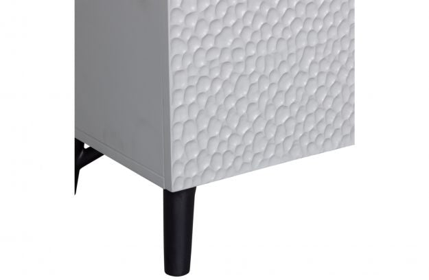 Barek CARVED gray mango wood