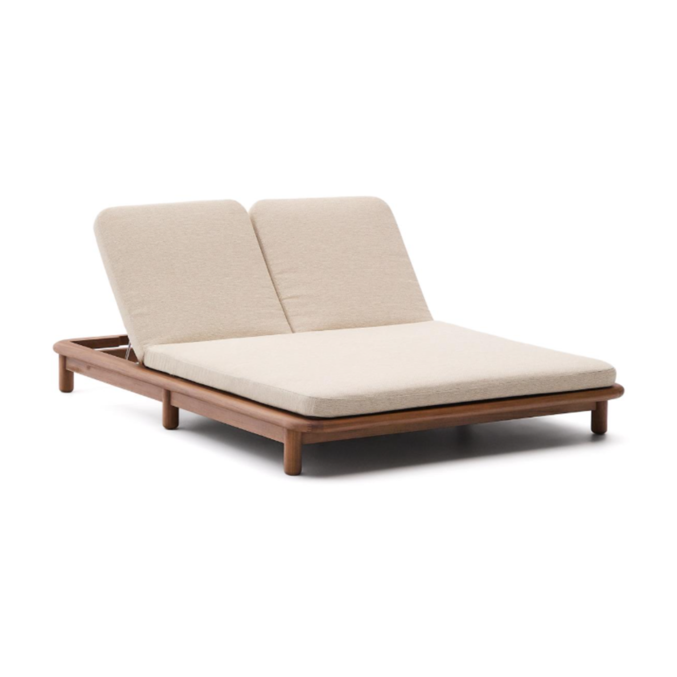 Dvojitý záhradný ležadlo TURQUETA z teakového dreva