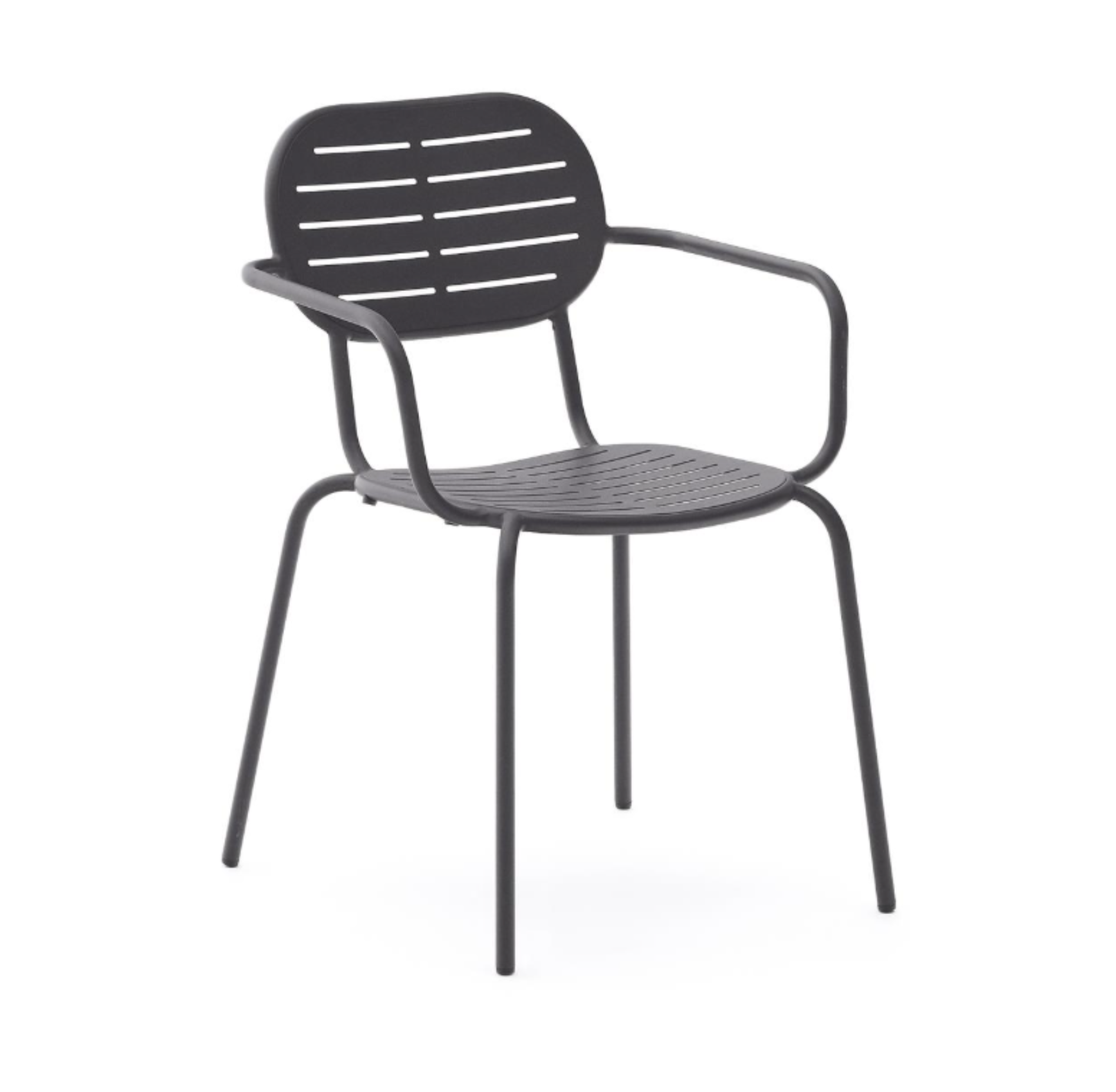 Garden chair with armrests Brai graphite steel