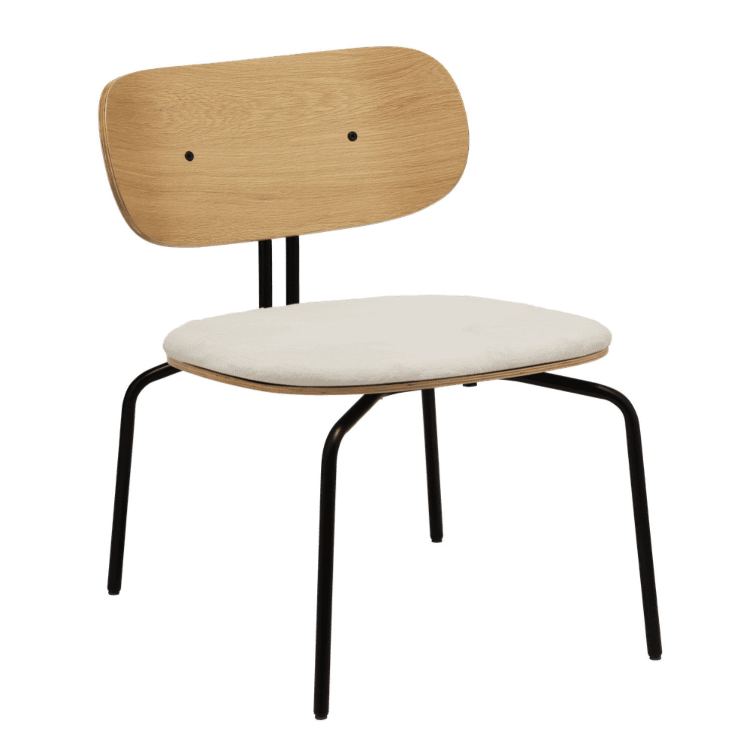 Curious chair cream plush with a black base