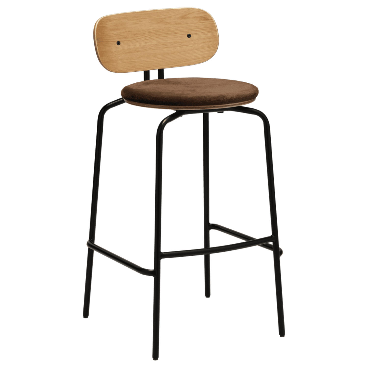 Curious hoker brown plush with a black base