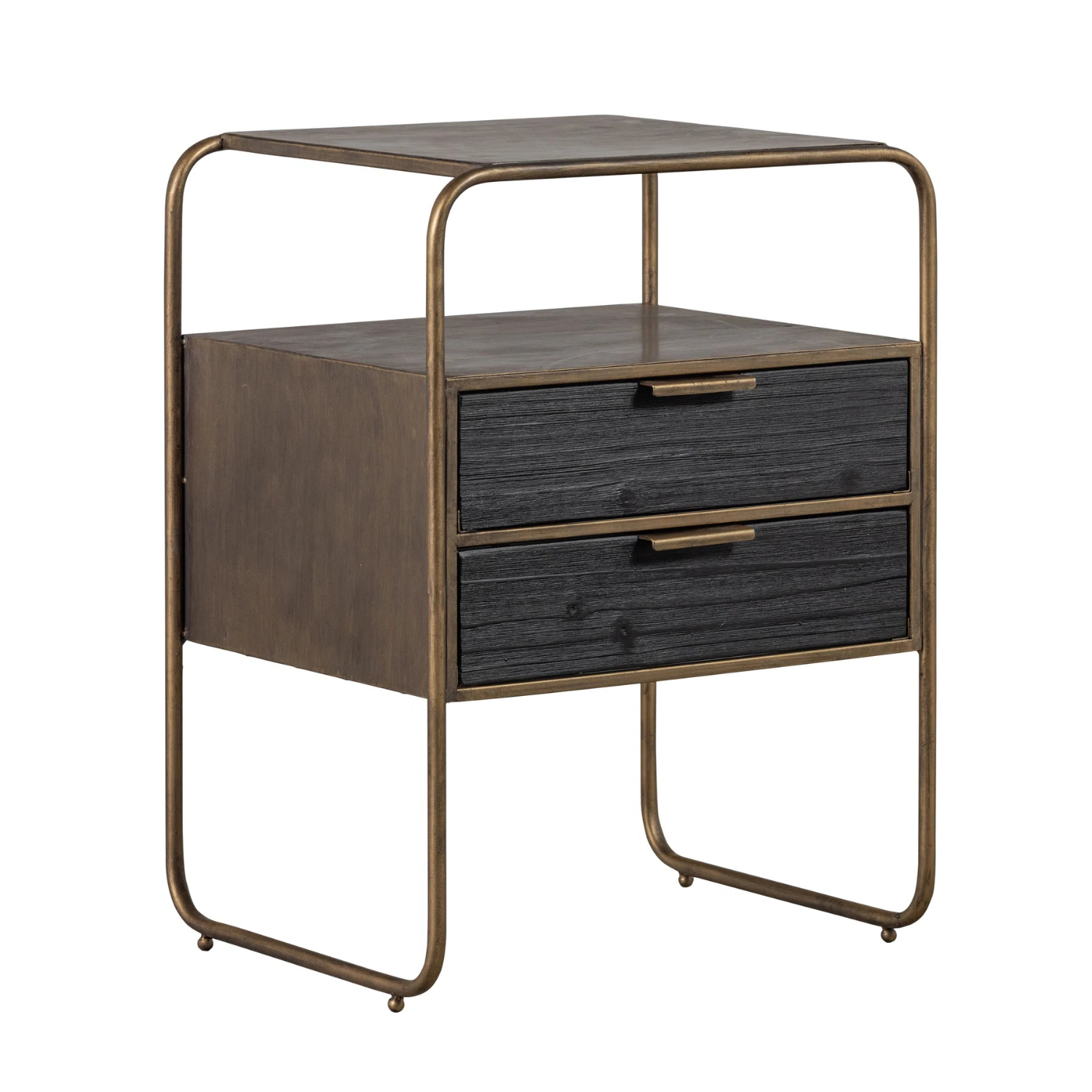 Polite night cabinet ancient brass