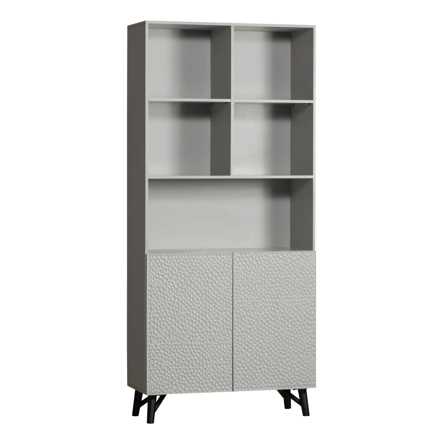 CARVED shelf gray mango wood