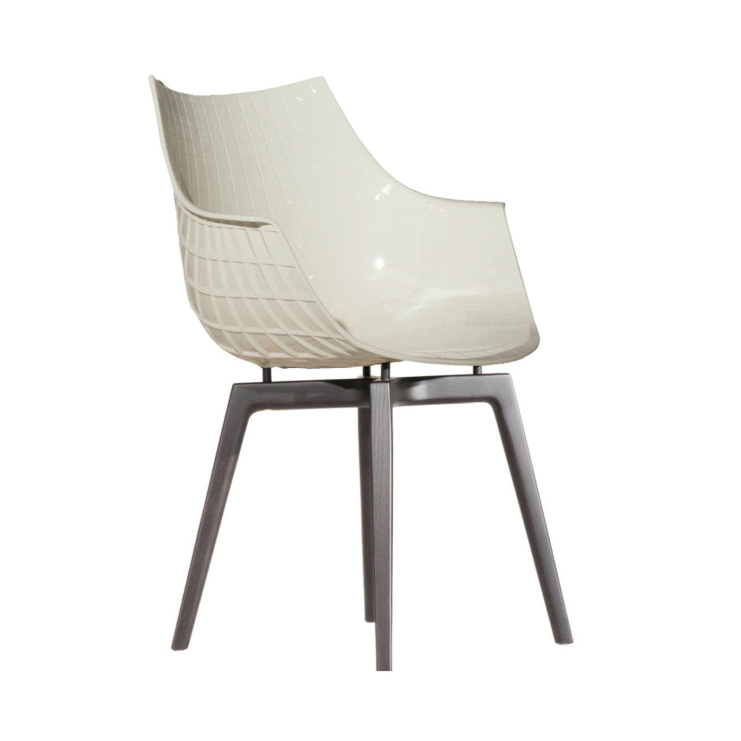 White Meridiana chair with black ash base