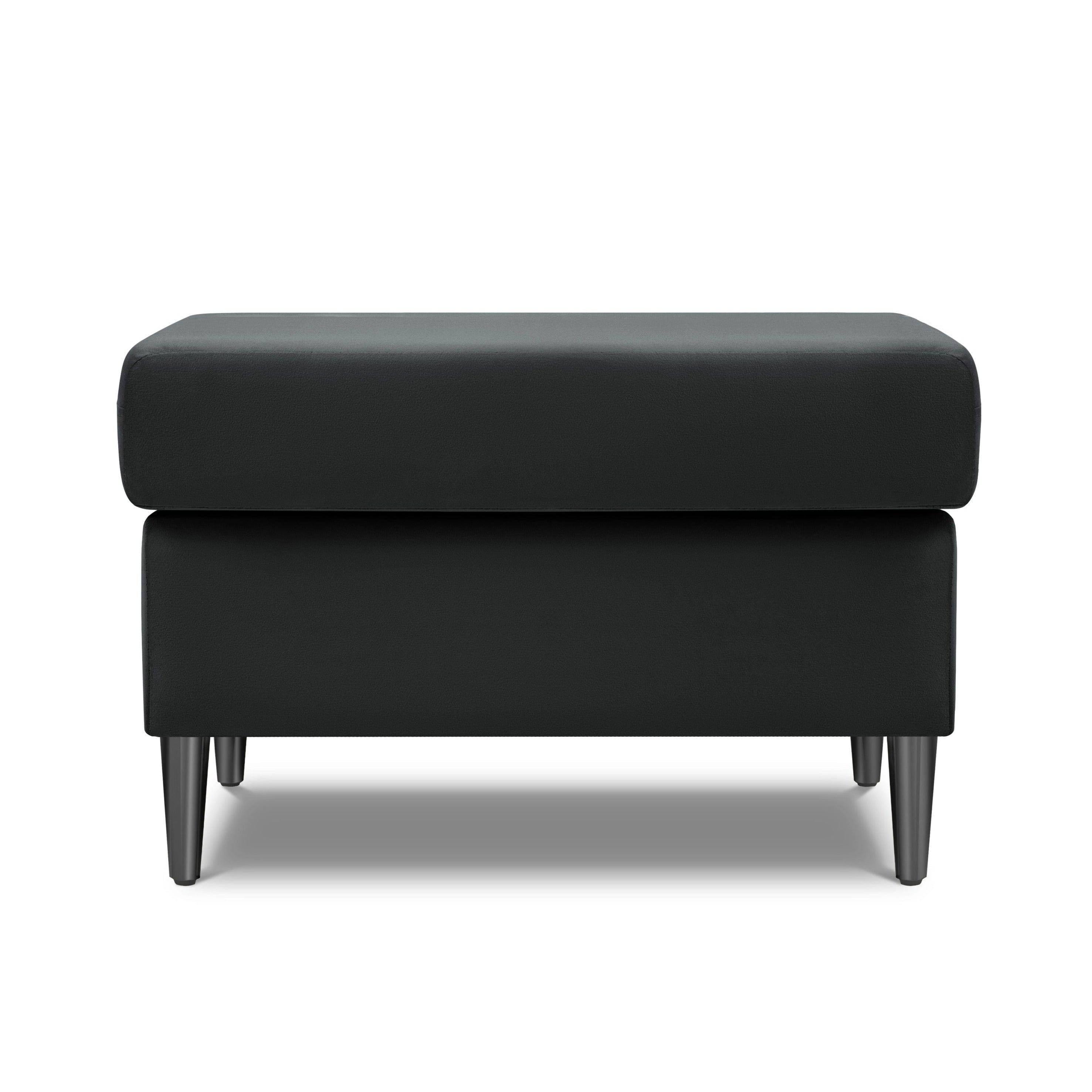 Puf aksamitny KYOTO ciemnoszary z czarną podstawą Cosmopolitan Design Eye on Design