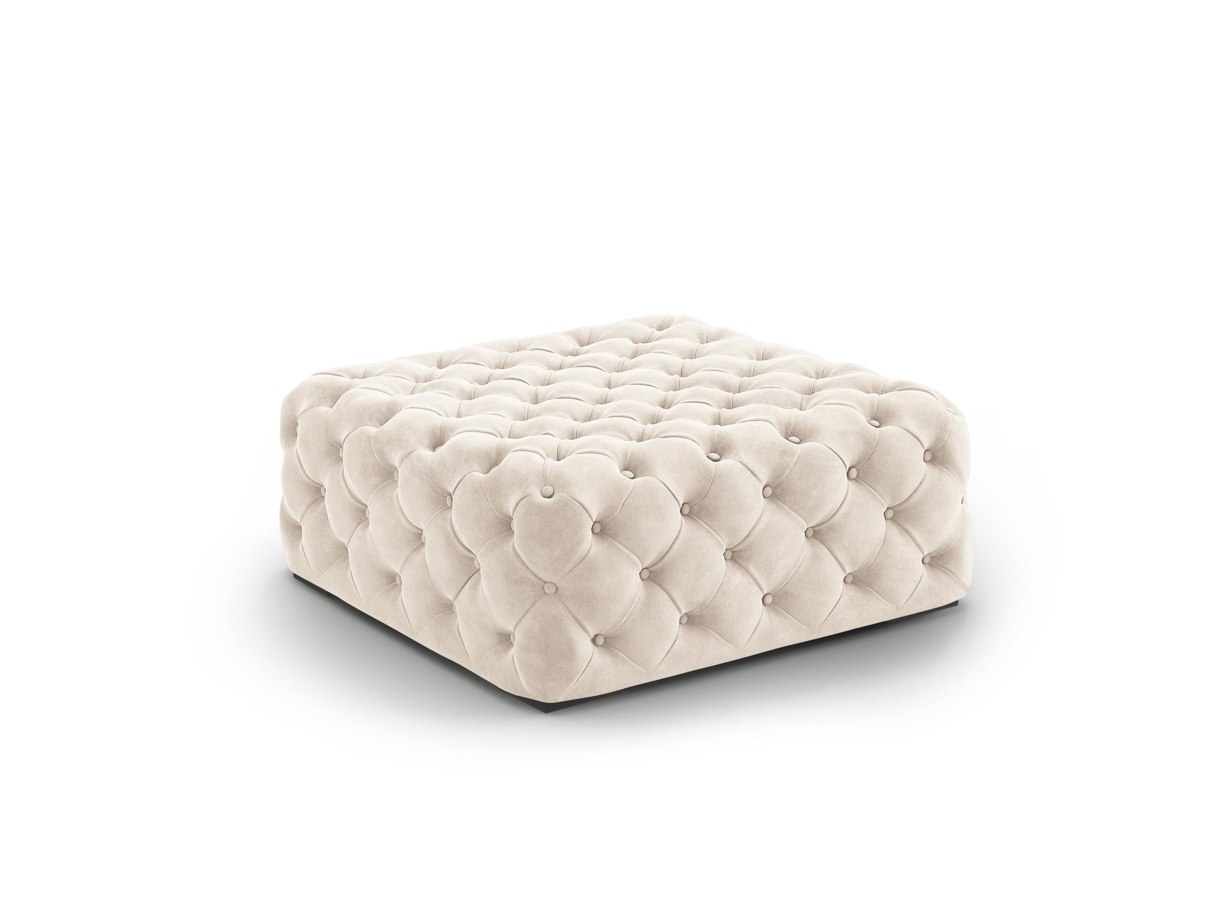 Puf aksamitny LOGE jasnobeżowy Windsor & Co Eye on Design