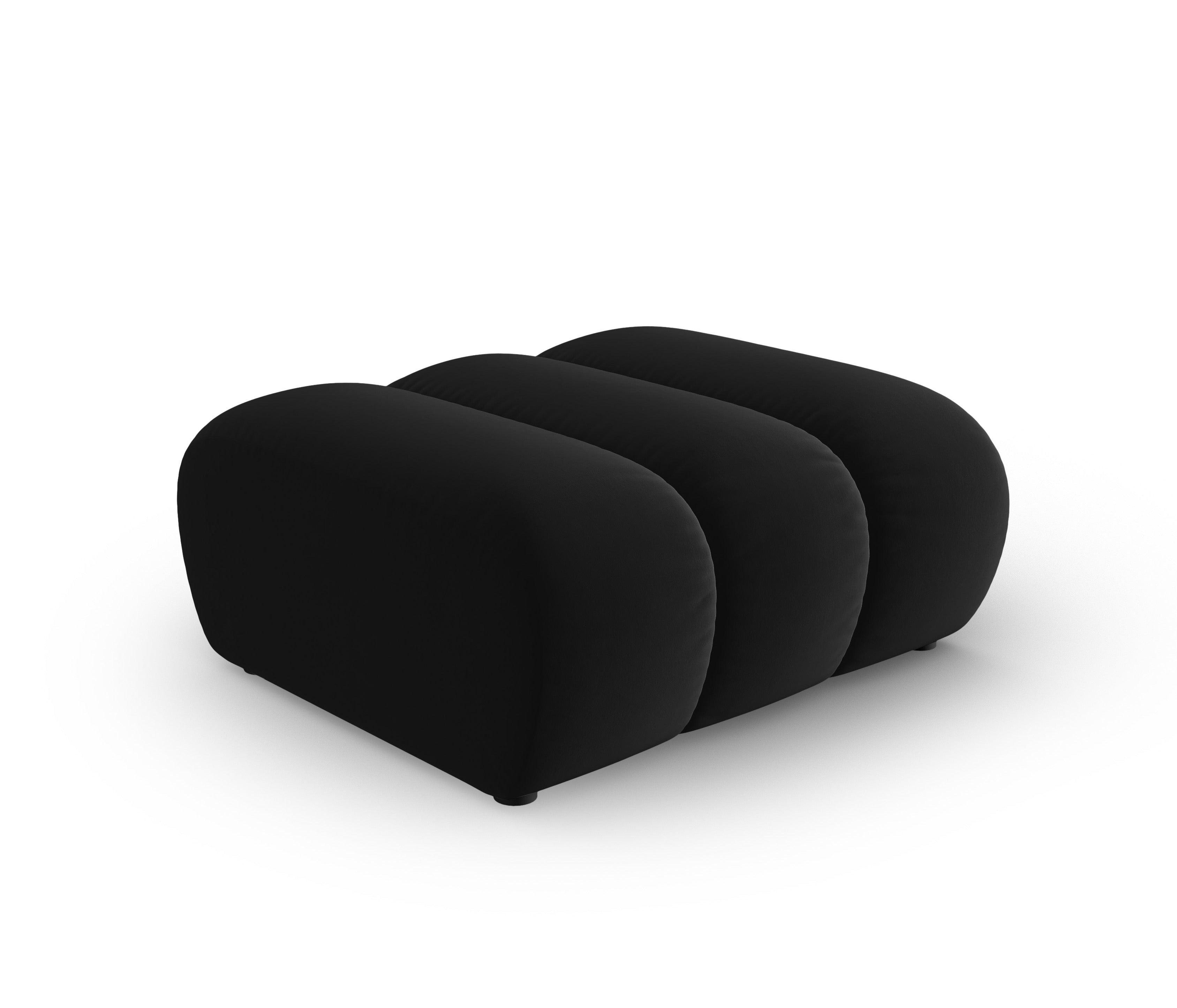 Puf aksamitny SKYLER czarny Interieurs 86 Eye on Design