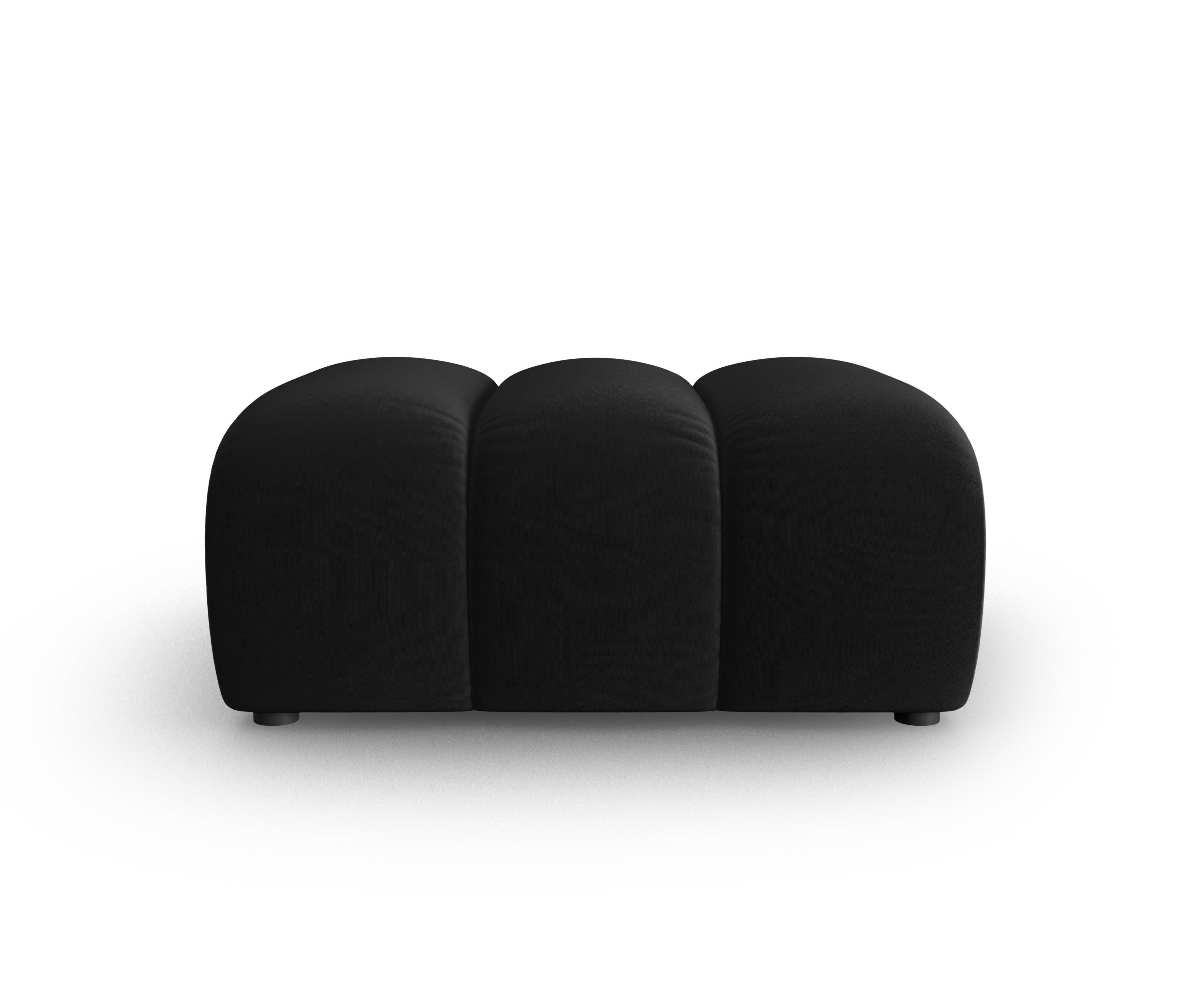 Puf aksamitny SKYLER czarny Interieurs 86 Eye on Design