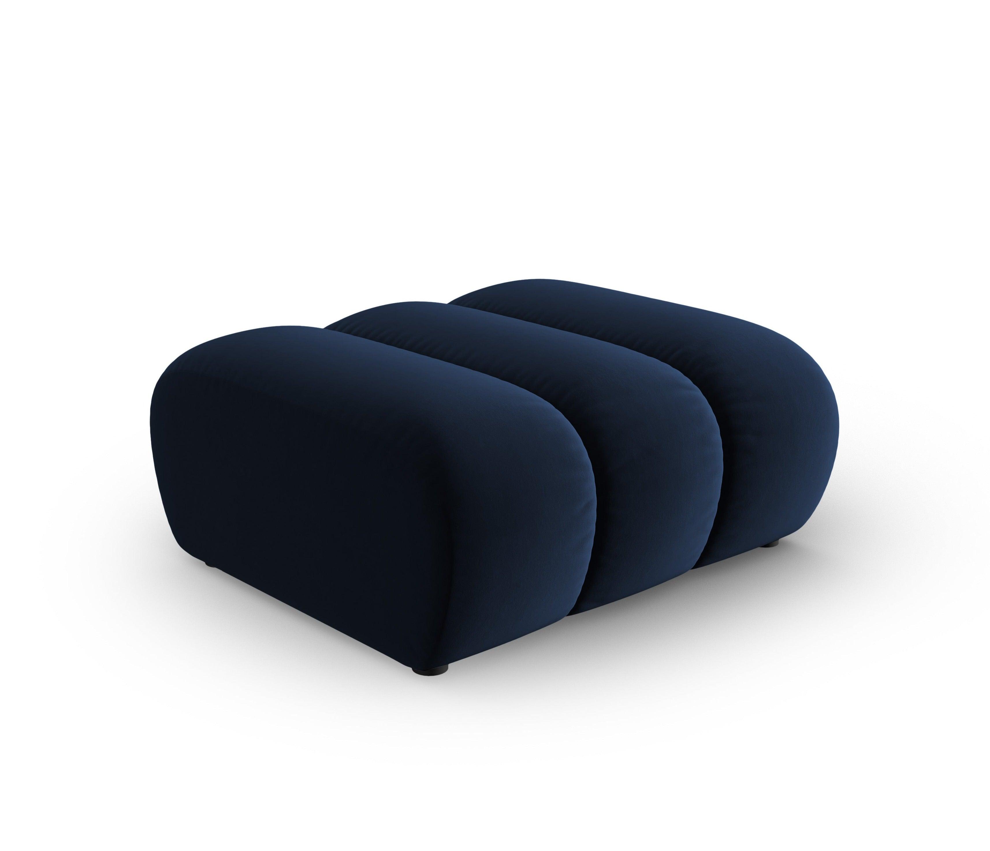 Puf aksamitny SKYLER granatowy Interieurs 86 Eye on Design