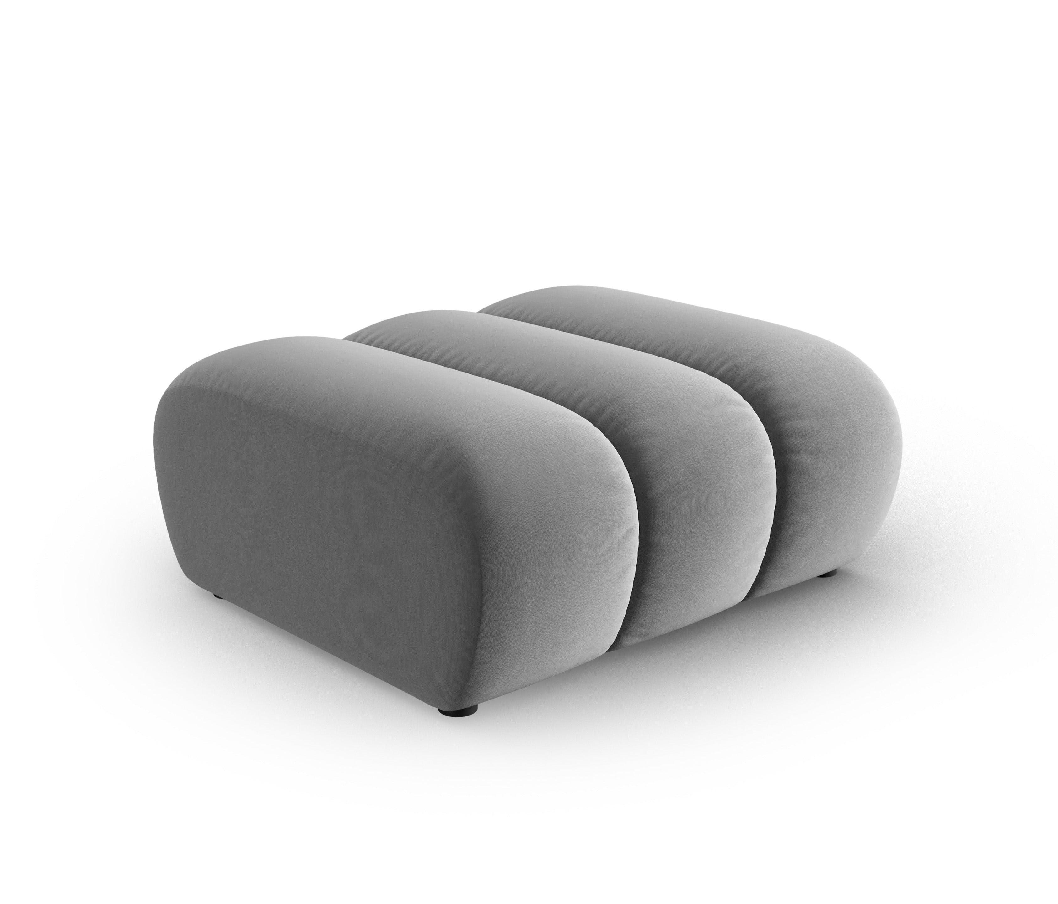 Puf aksamitny SKYLER szary Interieurs 86 Eye on Design