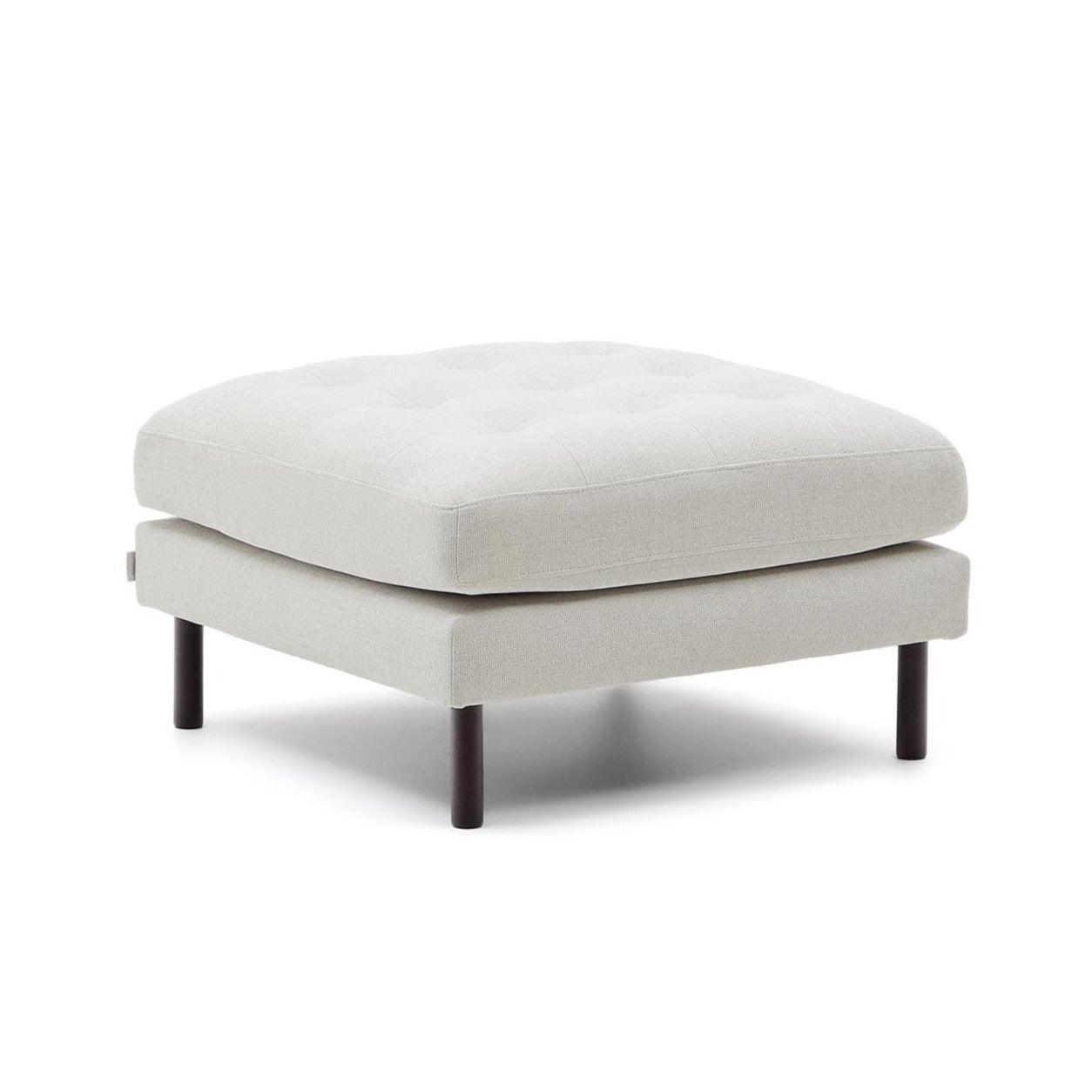 Puf DEBRA perłowy szenil z wenge podstawą La Forma Eye on Design