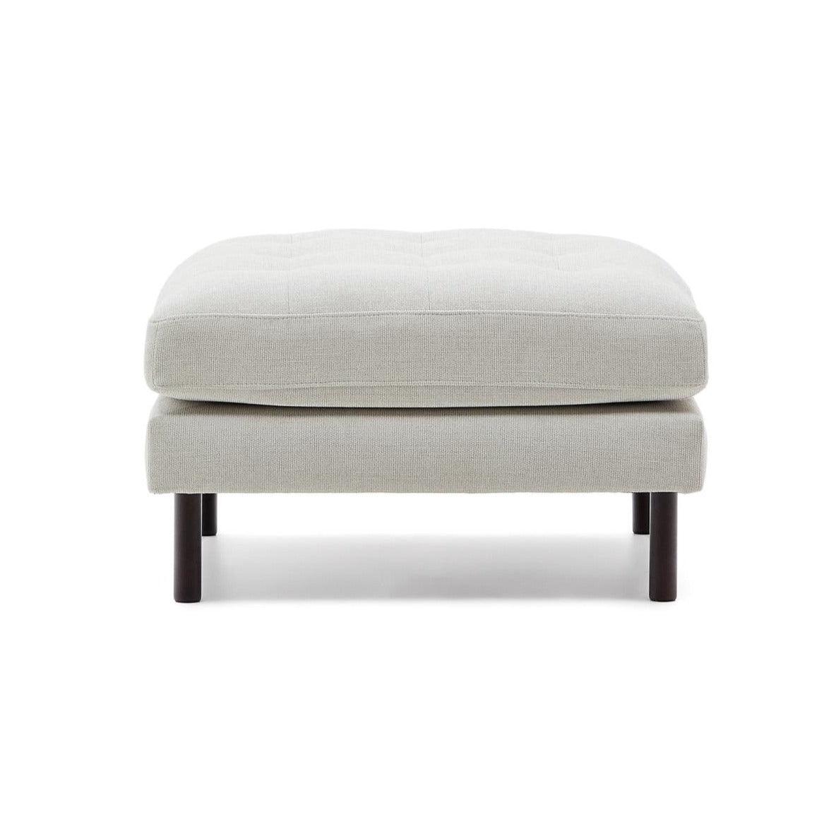 Puf DEBRA perłowy szenil z wenge podstawą La Forma Eye on Design