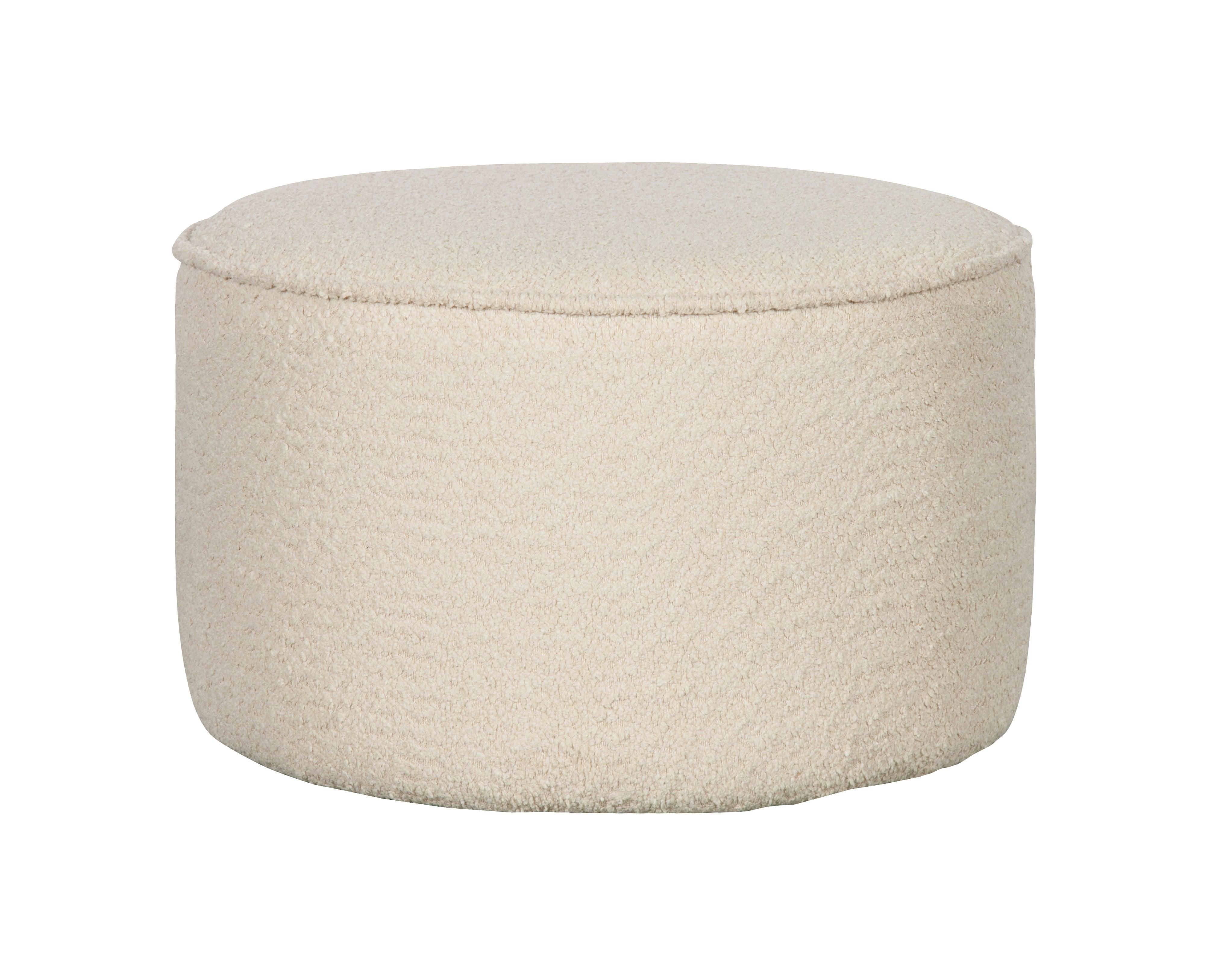 Puf SARA boucle kremowy Woood niski Eye on Design