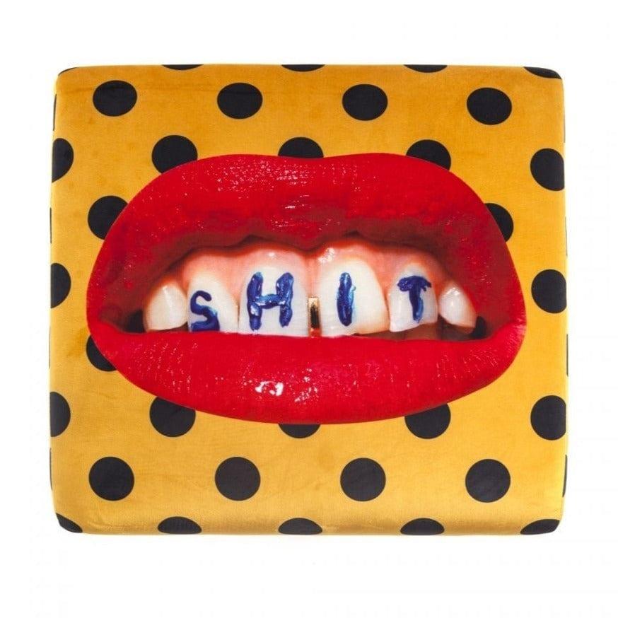 Puf SHIT żółty Seletti Eye on Design