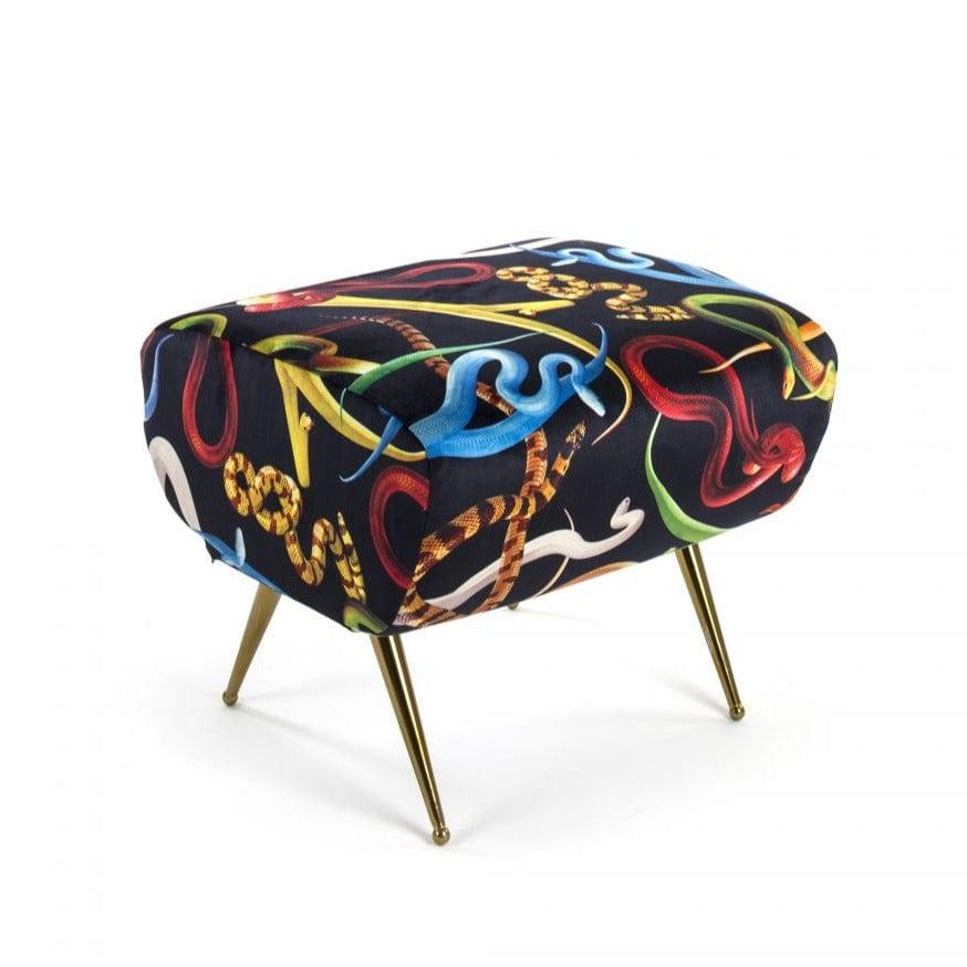 Puf SNAKES czarny Seletti Eye on Design