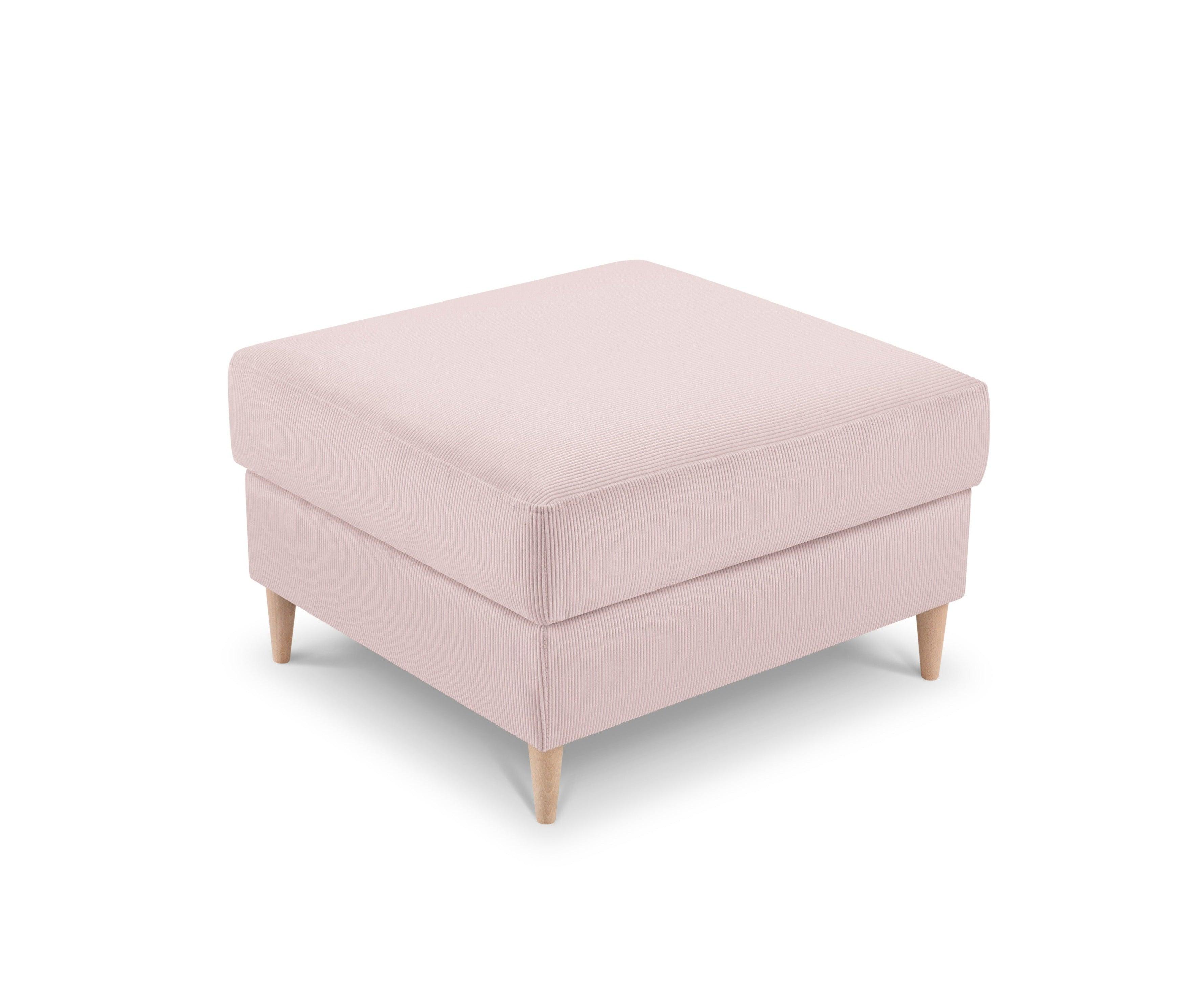 Puf sztruksowy ROSE różowy Mazzini Sofas Eye on Design