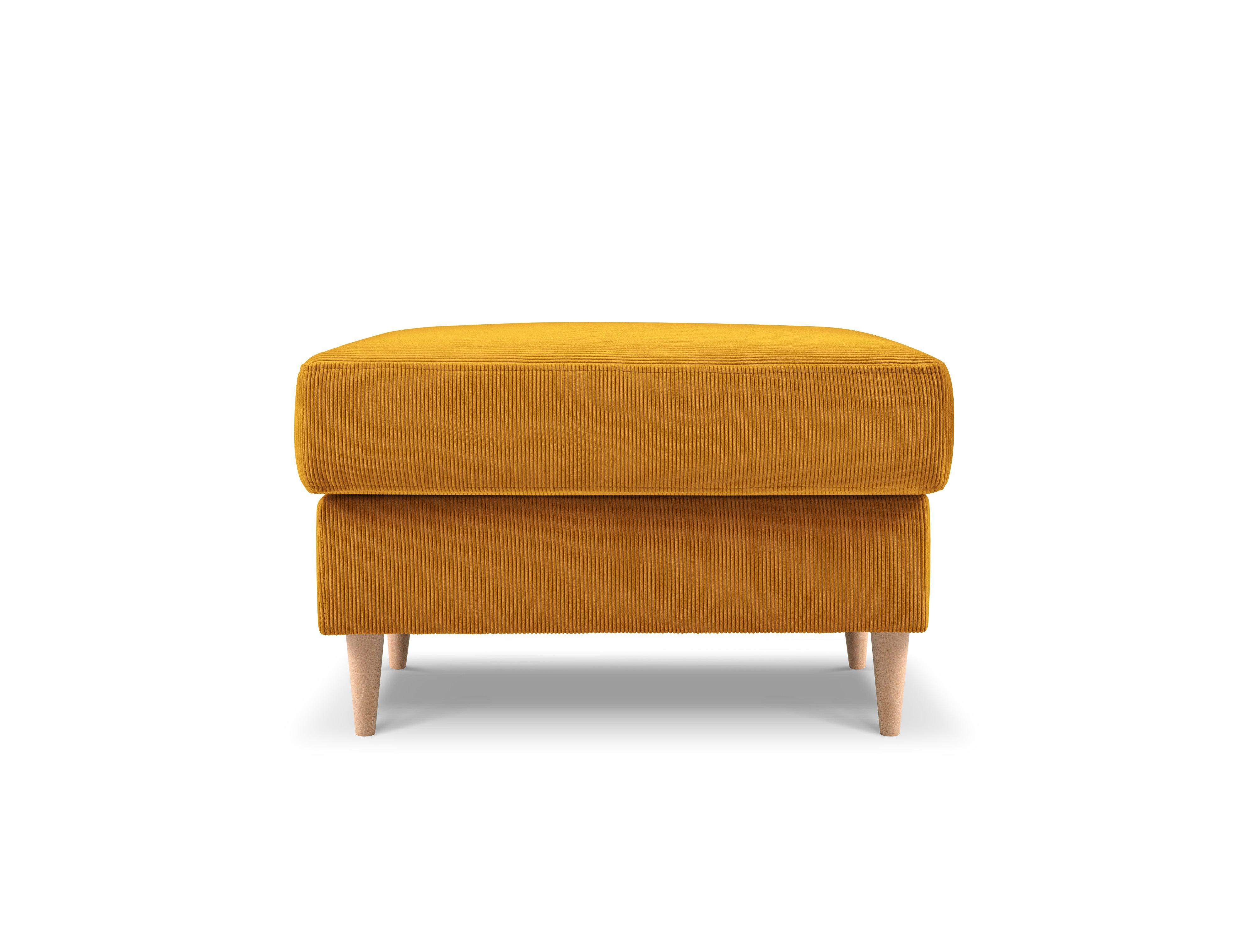 Puf sztruksowy ROSE żółty Mazzini Sofas Eye on Design