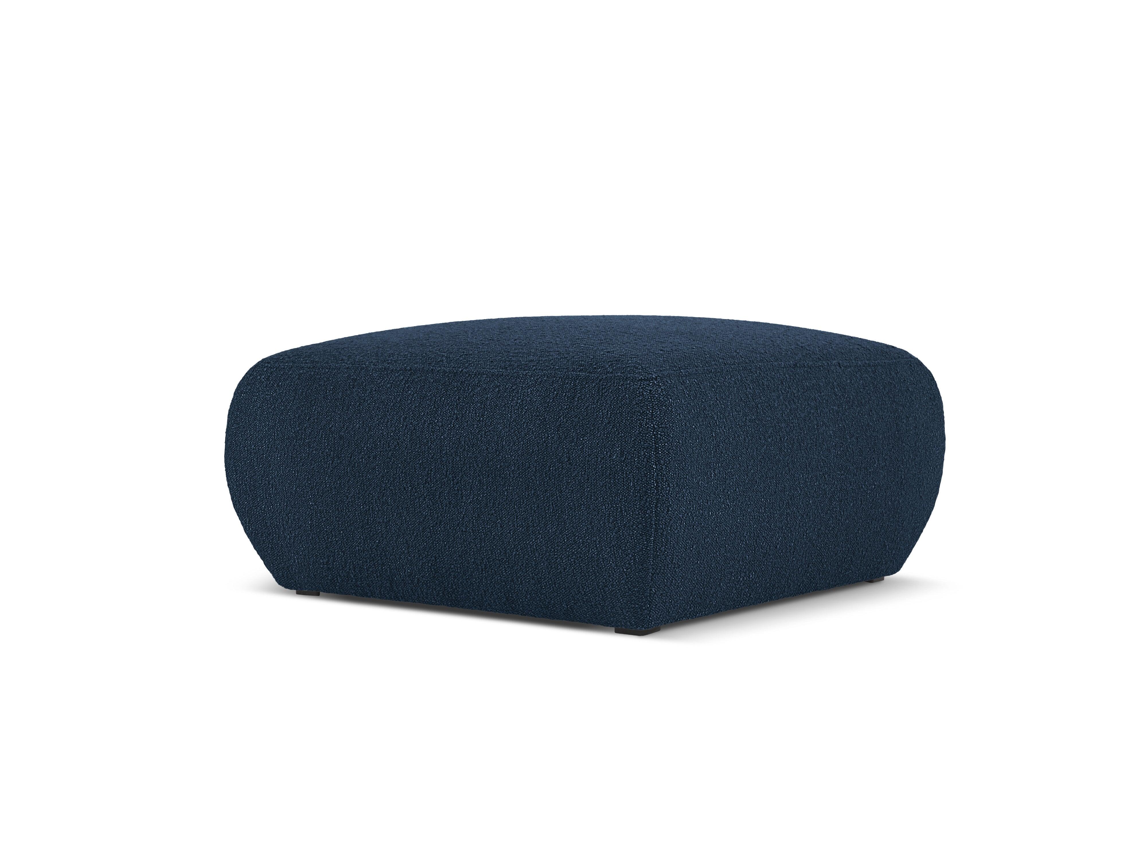 Puf w tkaninie boucle LOLA ciemnoniebieski Windsor & Co Eye on Design