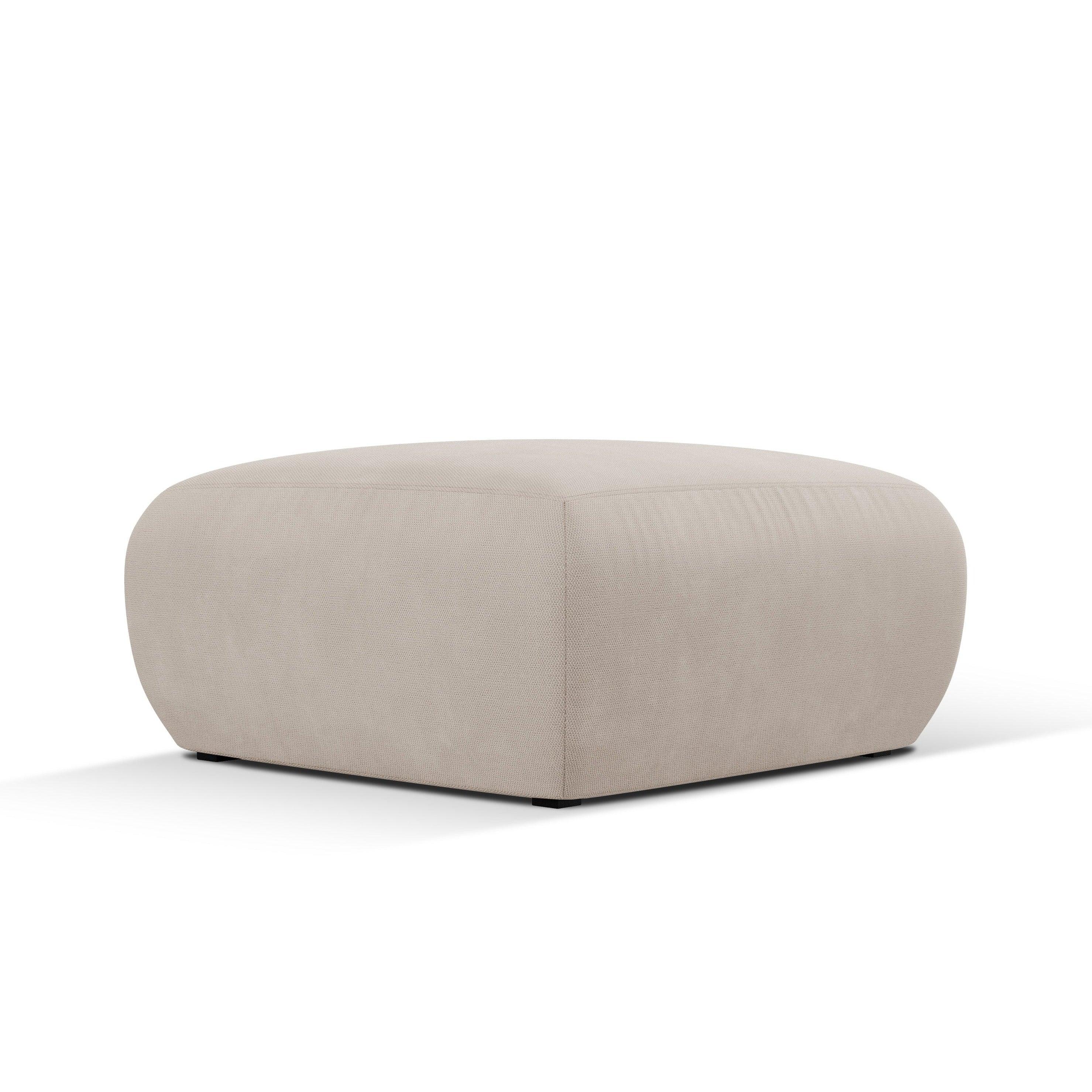 Puf w tkaninie chenillowej LOLA beżowy Windsor & Co Eye on Design