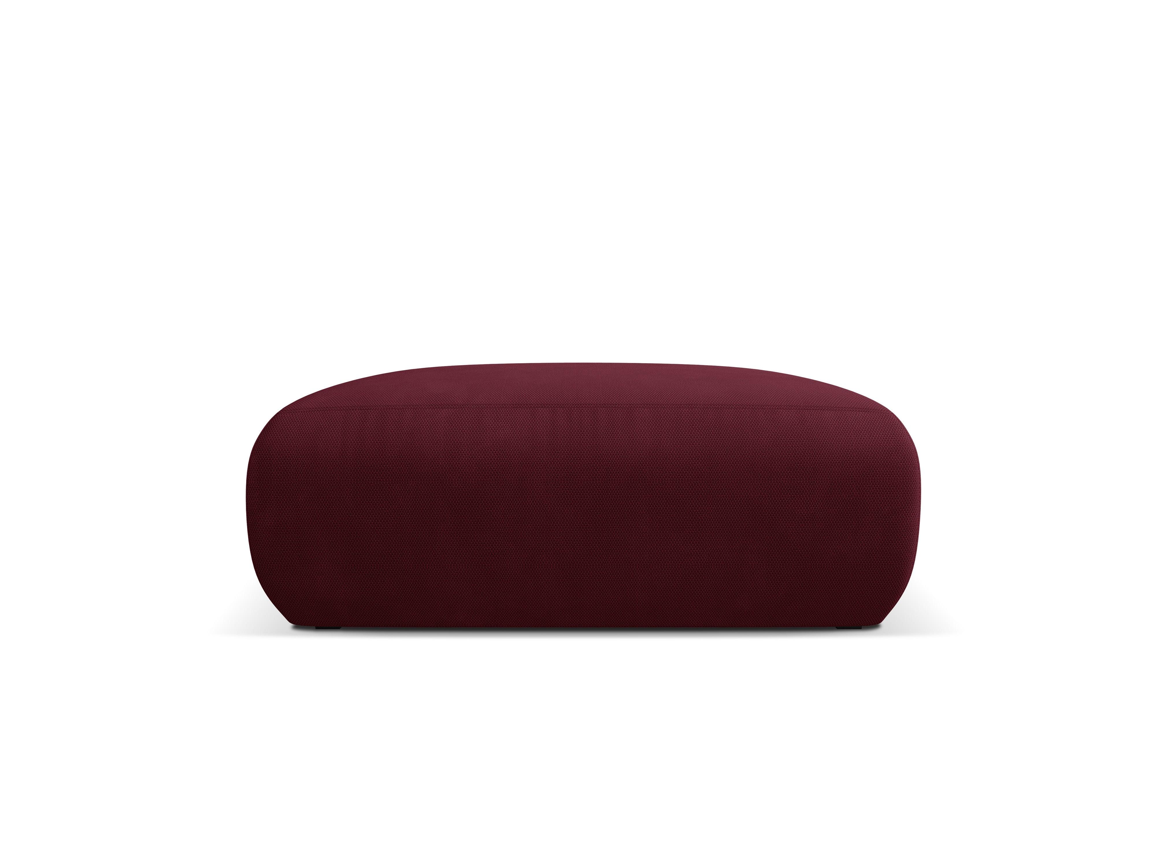 Puf w tkaninie chenillowej XL LOLA bordowy Windsor & Co Eye on Design